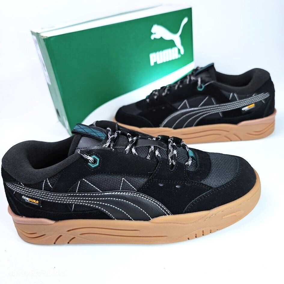 Puma US 11.5 Men’s Black Gum Green Retro Comfort Durable Skate 180 Cordura NIB