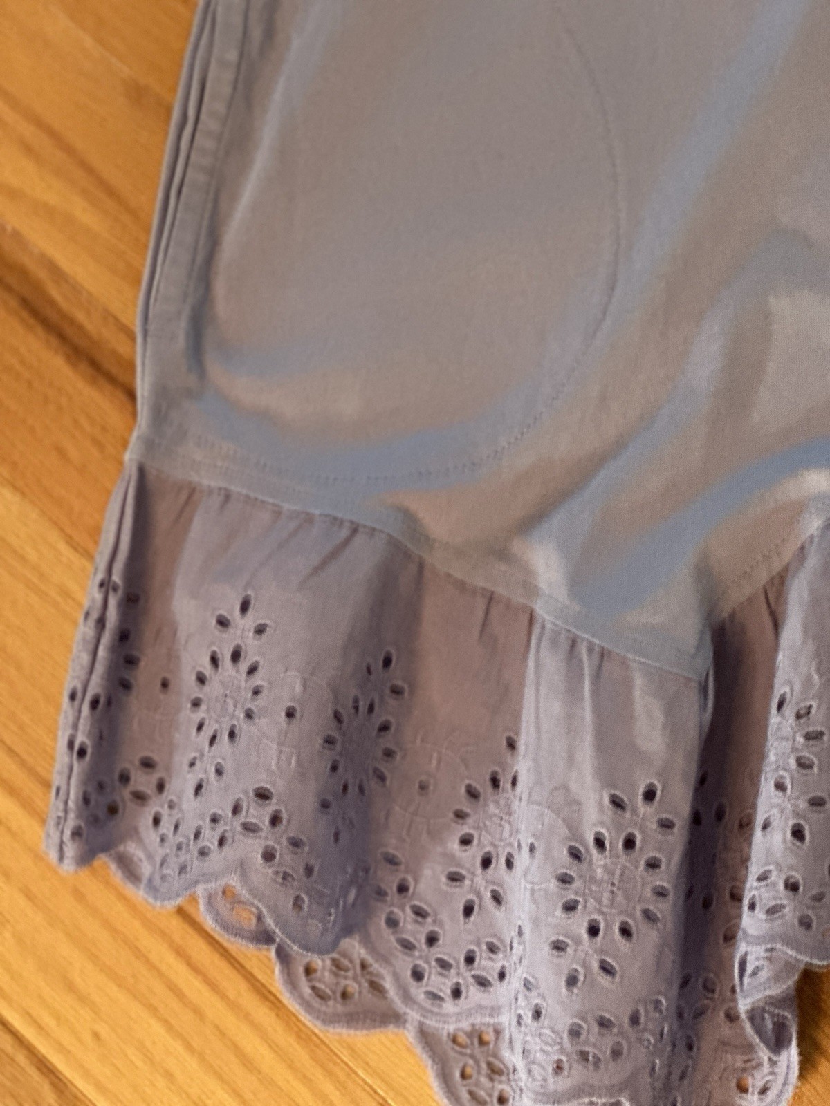 Logo Lori Goldstein Lilac Eyelet Tunic S NWT Top Only