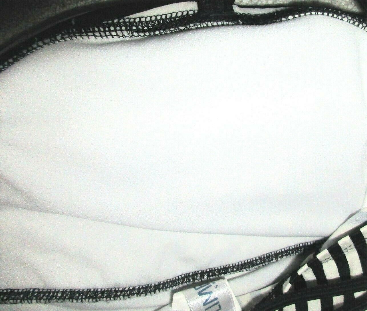 Lime Ricki, Blk/Wht Striped Tankini Swim Top, Adj. Straps, Nylon/Span, M, NWOT