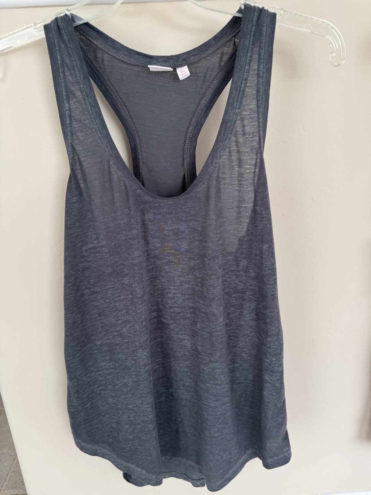 ‘Make + Model’ Brand, color: Gray Magnet, Racerback Tank Top, Women Sz M