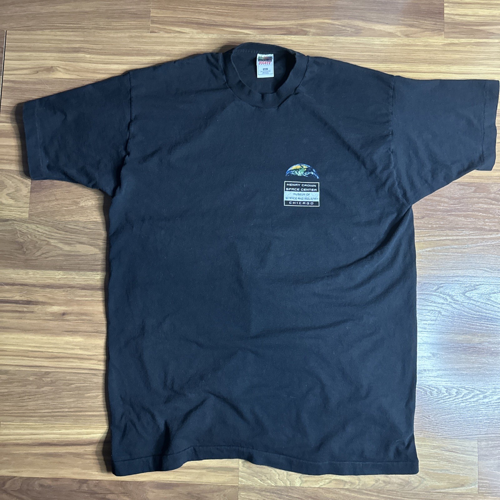 Vintage Henry Crown Space Center Chicago Museum NASA Astronaut Shirt Black XXL