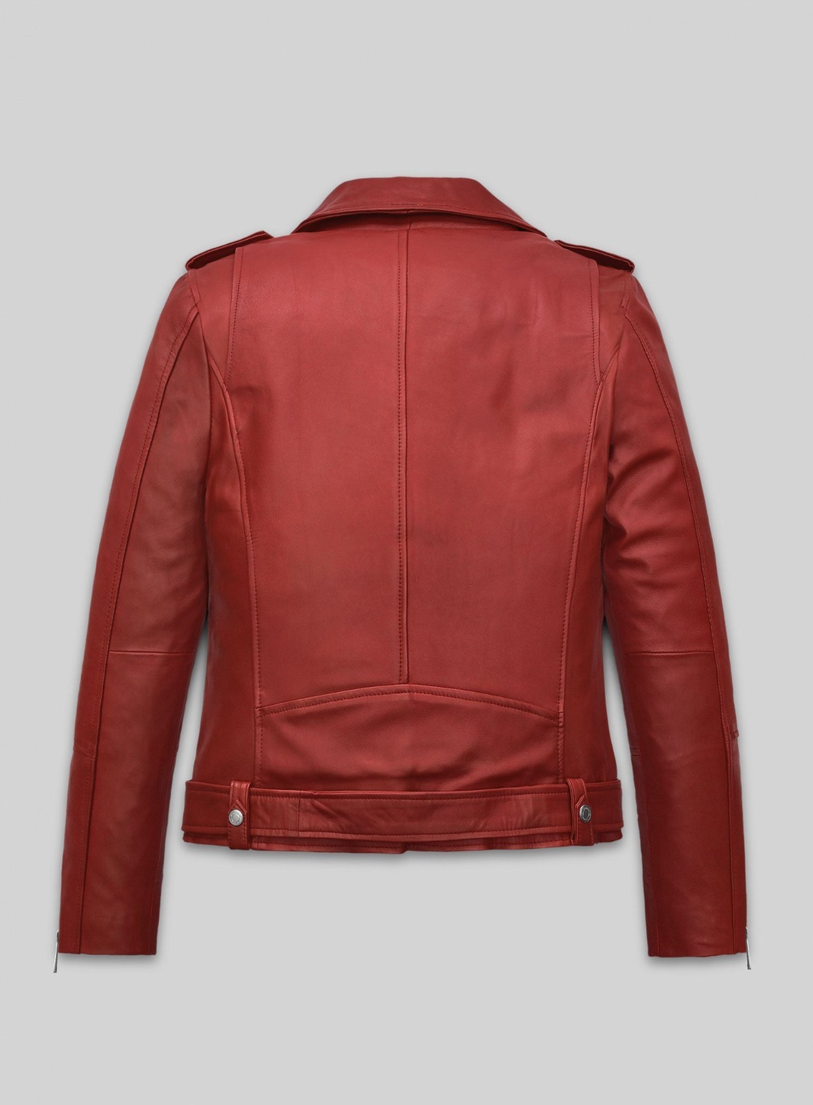 NEW Women’s Red Lambskin Leather Classic Biker Jacket Size XS S M L XL XXL 3XL