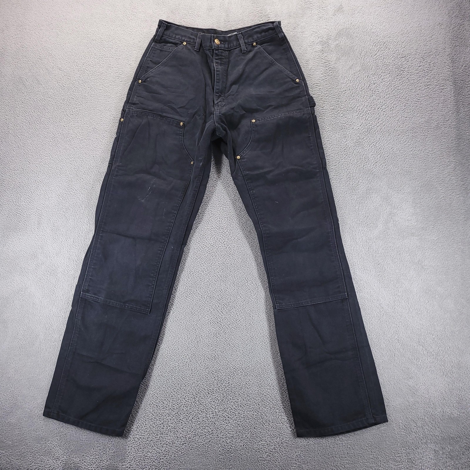 VTG Carhartt Pants Mens 32×34 Black B01 Double Front Carpenter USA Workwear