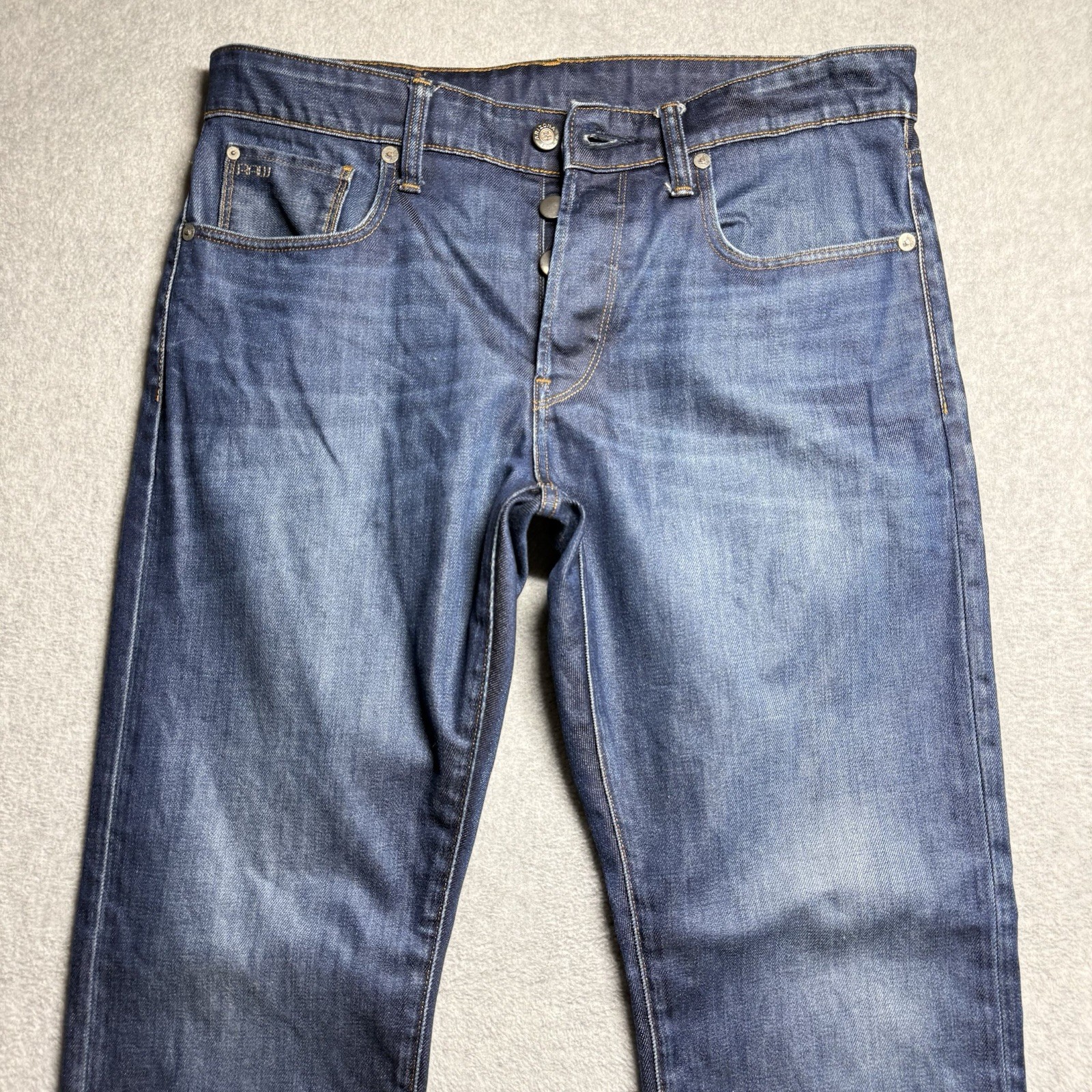 G Star RAW Jeans Men 32×30 Blue 3301 Straight Leg Dark Wash Button Fly Denim