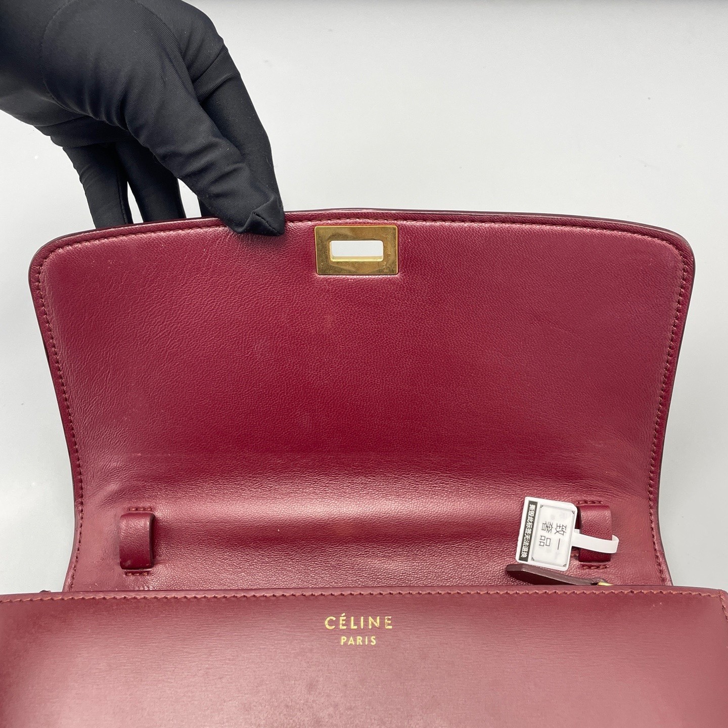 Celine Pre-Owned Authentic Luxury Handbag Burgundy 24*18*7cm