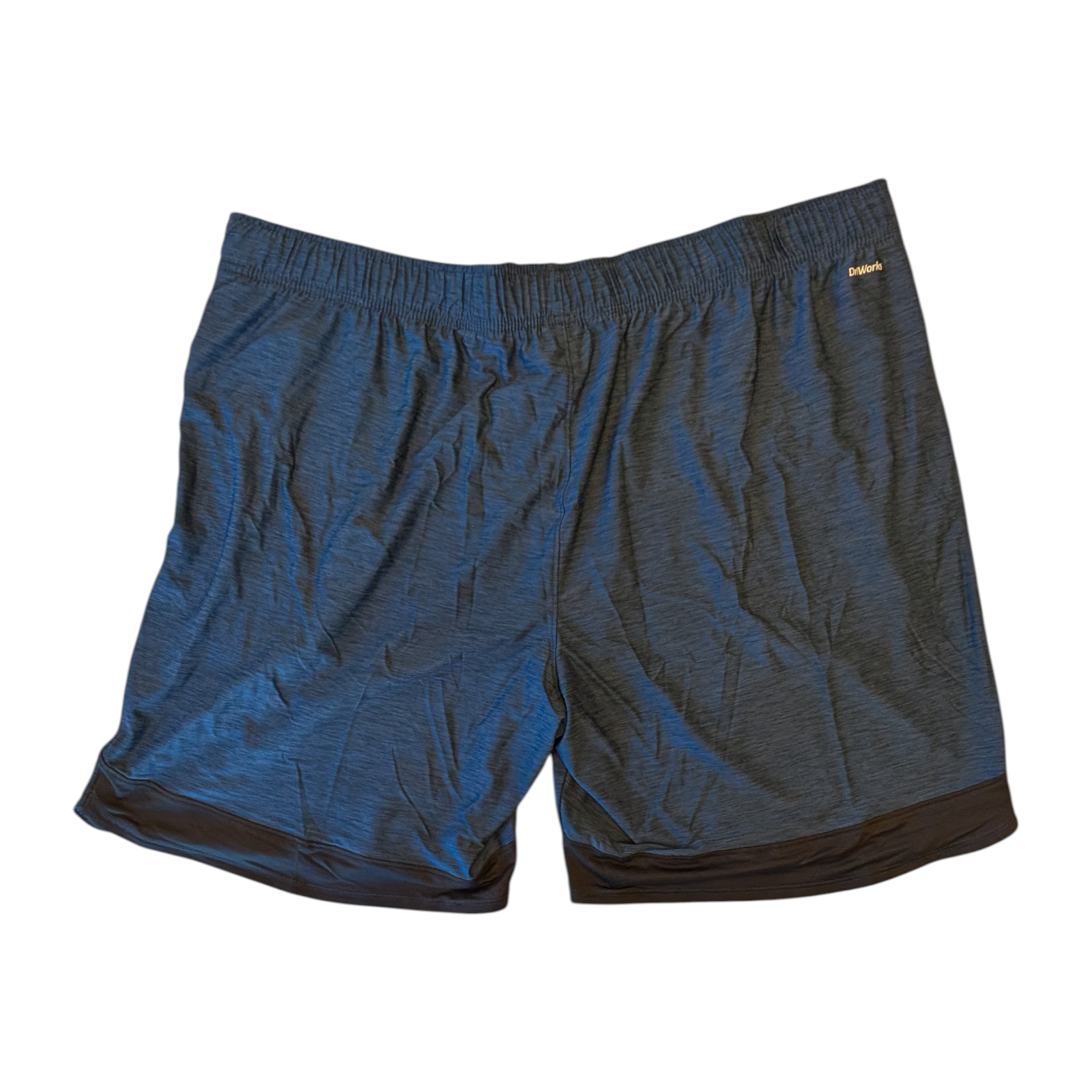 Jersey Comfort Shorts Men’s 2XL (44-46) Elastic Waist Front Pockets Black & Blue