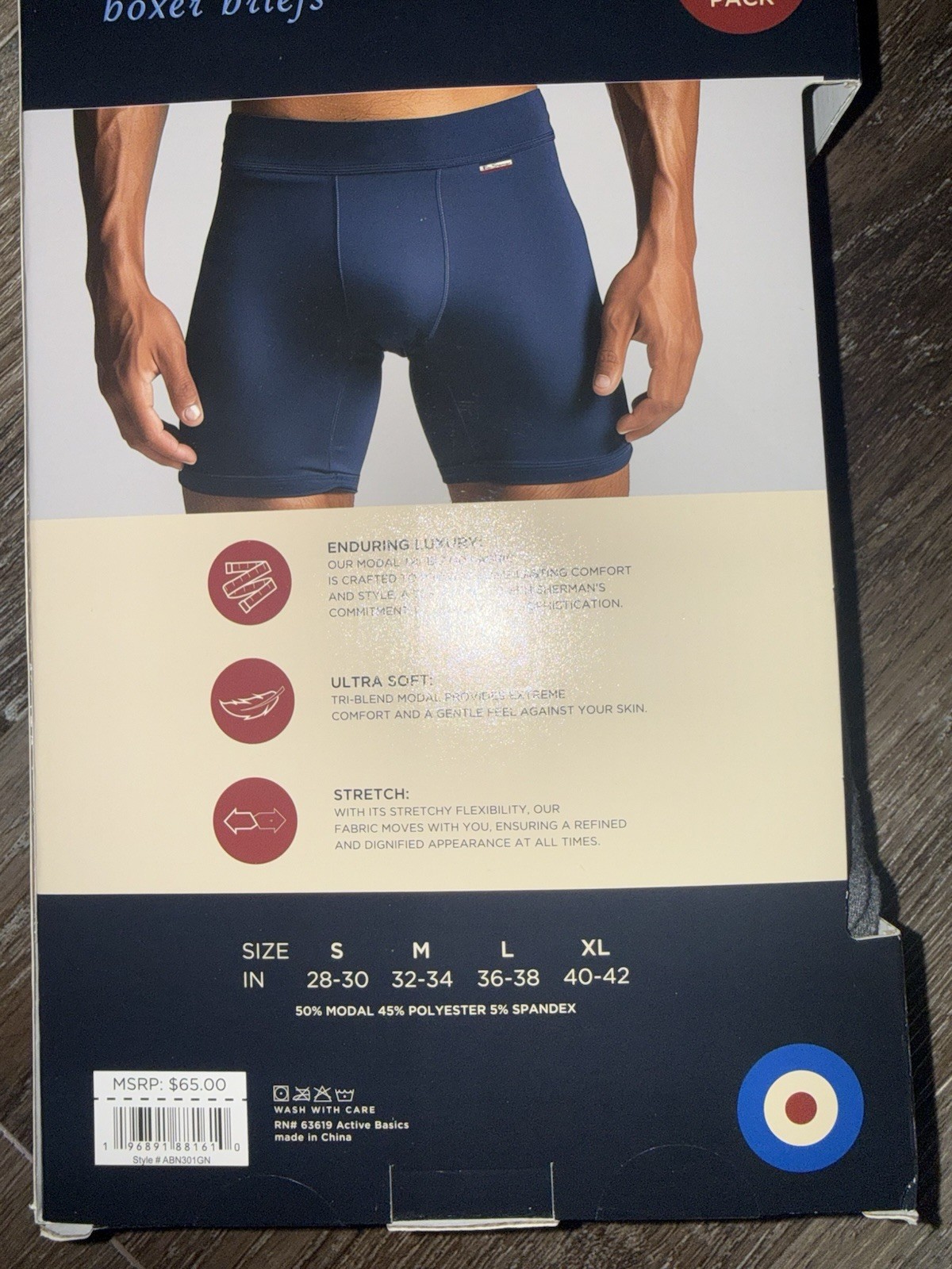 Ben Sherman ~ 4 Pair Mens Boxer Brief Underwear Modal Blend ~ M (32-34)