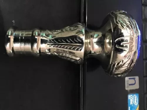 Antique Silver Brass Solid Knob Head Handle Cane Wooden Walking Stick Nautical
