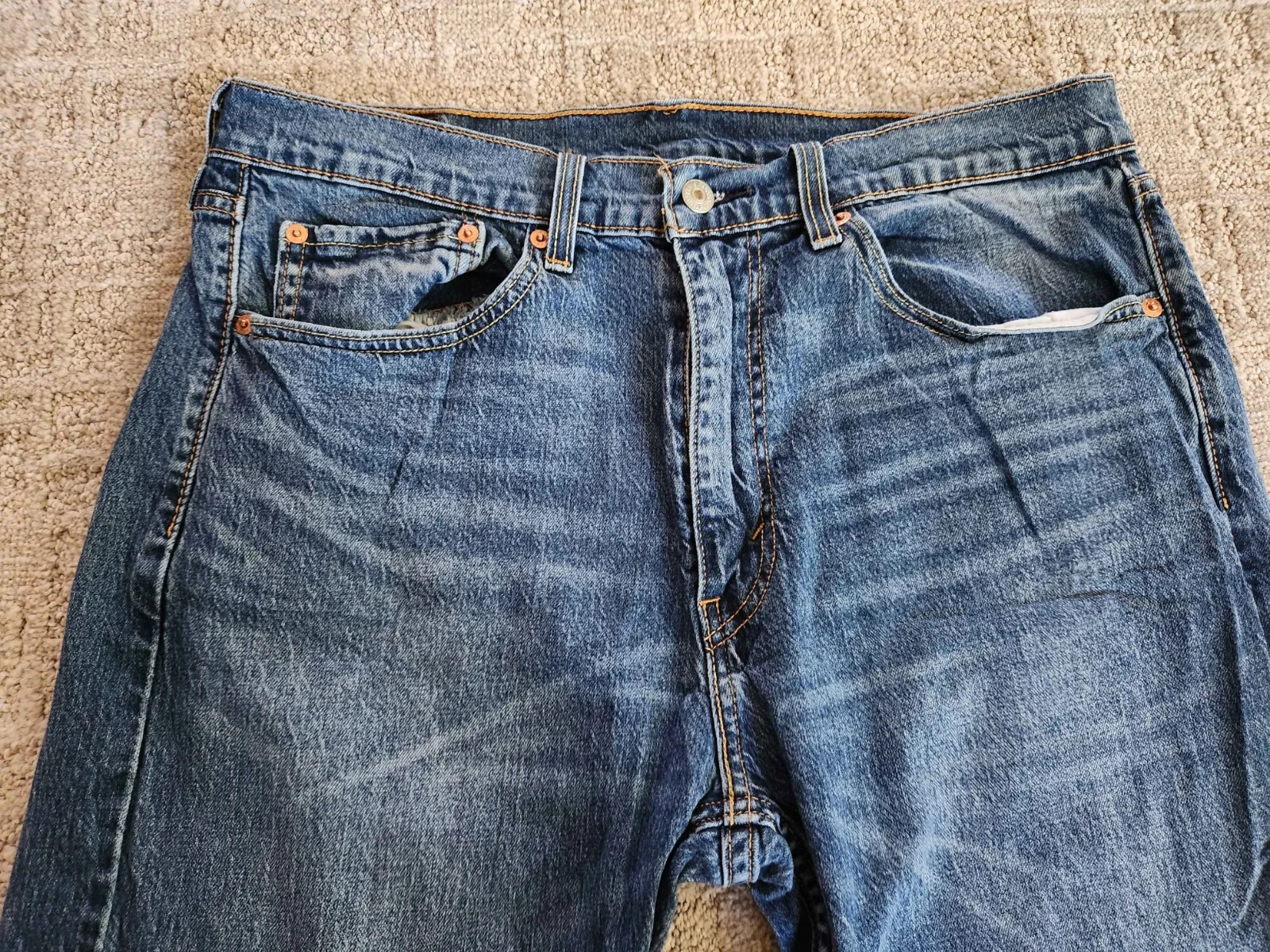 Levi’s Strauss & Co Men’s 505 Series Blue Straight Leg Denim Jeans Size: 34×30