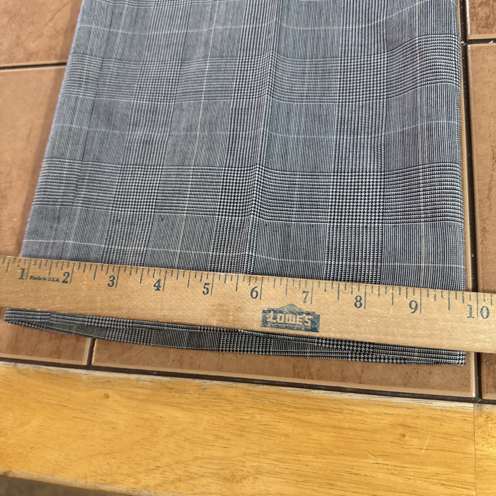 VTG Savile Row Men’s Wool Blend 2-Button Suit Gray Glen Plaid 44R Pants 38 x 32