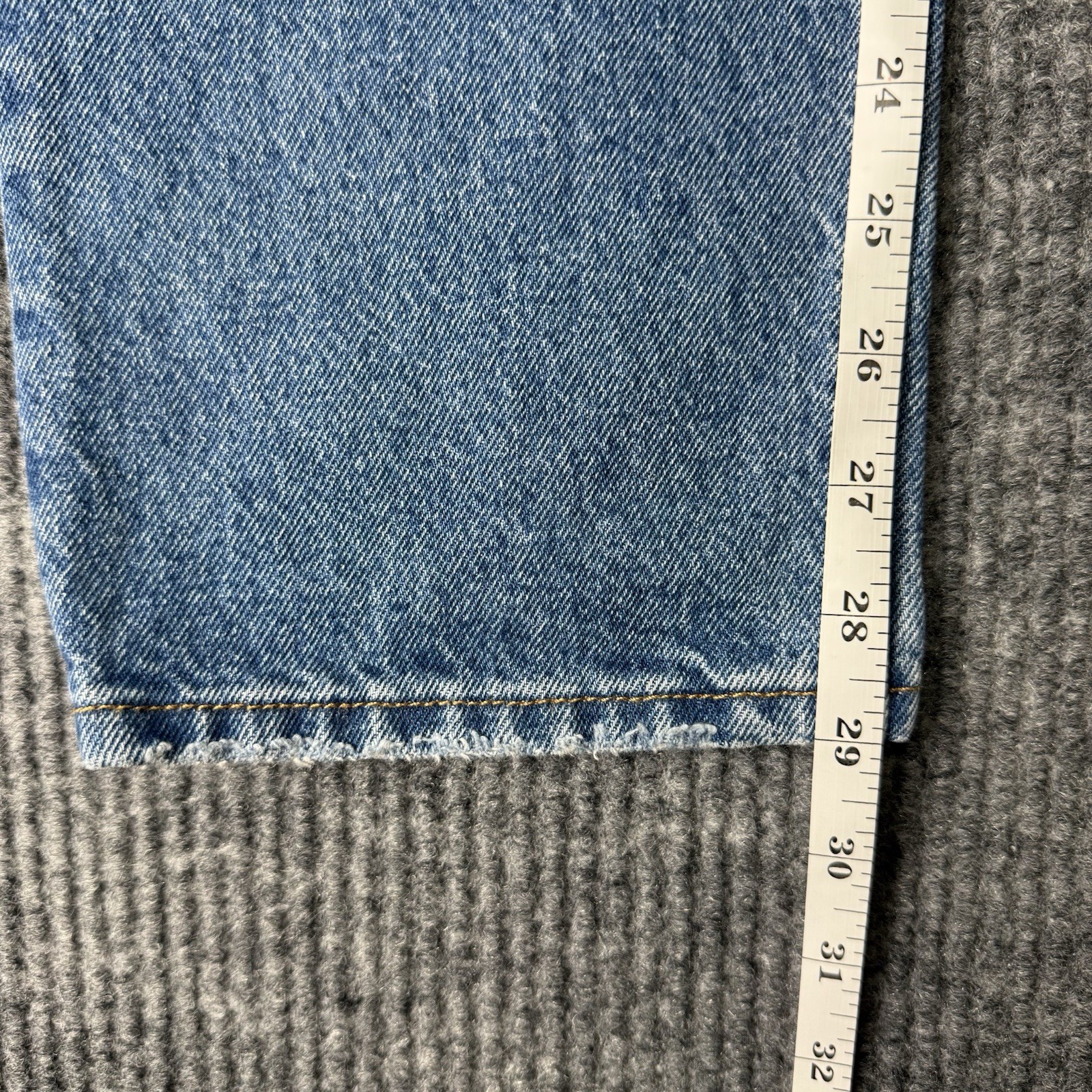 Levi’s Straight Leg Distressed 501 Button Fly Jeans