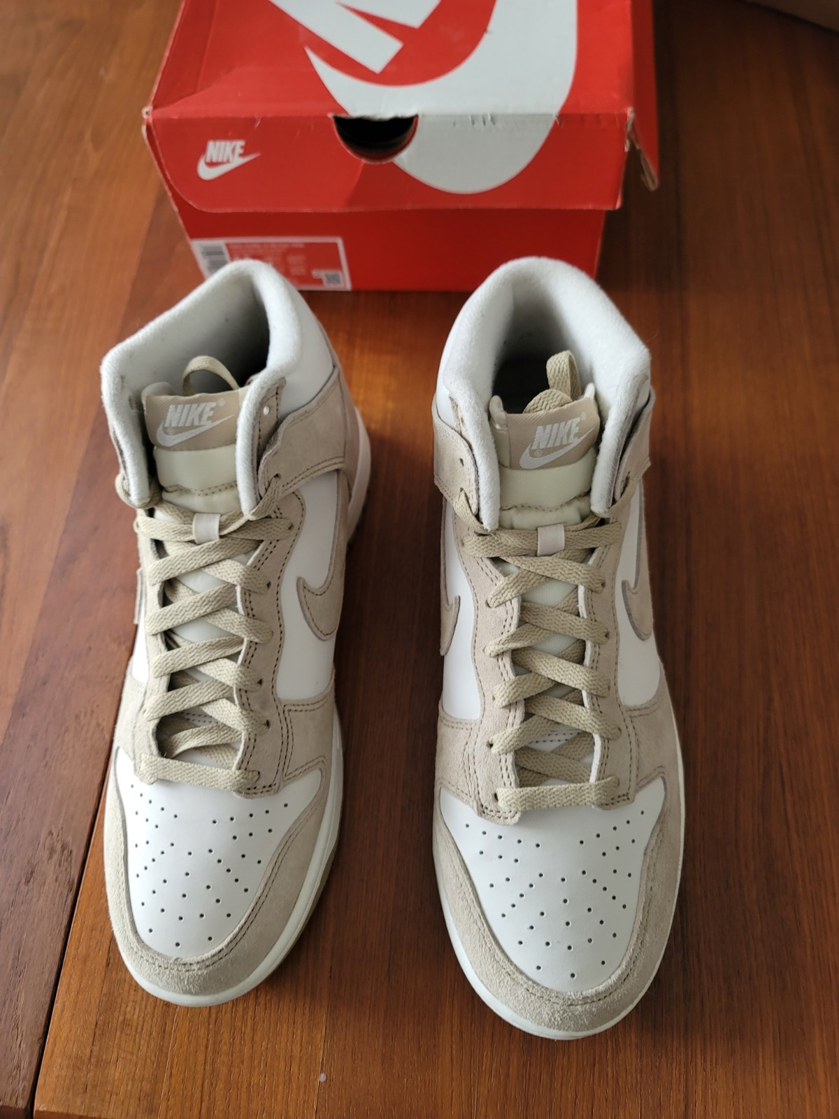 Size 9.5 – Nike Dunk High Sand Tan Suede Phantom / Limestone White DQ7679 001