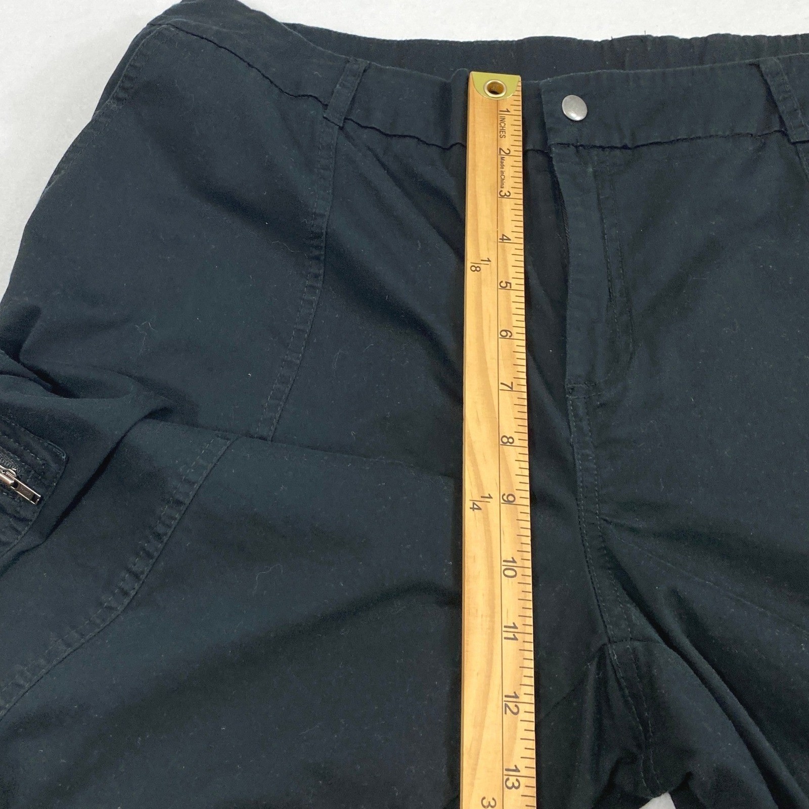 EST. 1946 Cargo Capri Pants Womens 18W Black Classic Utility Cropped Stretch