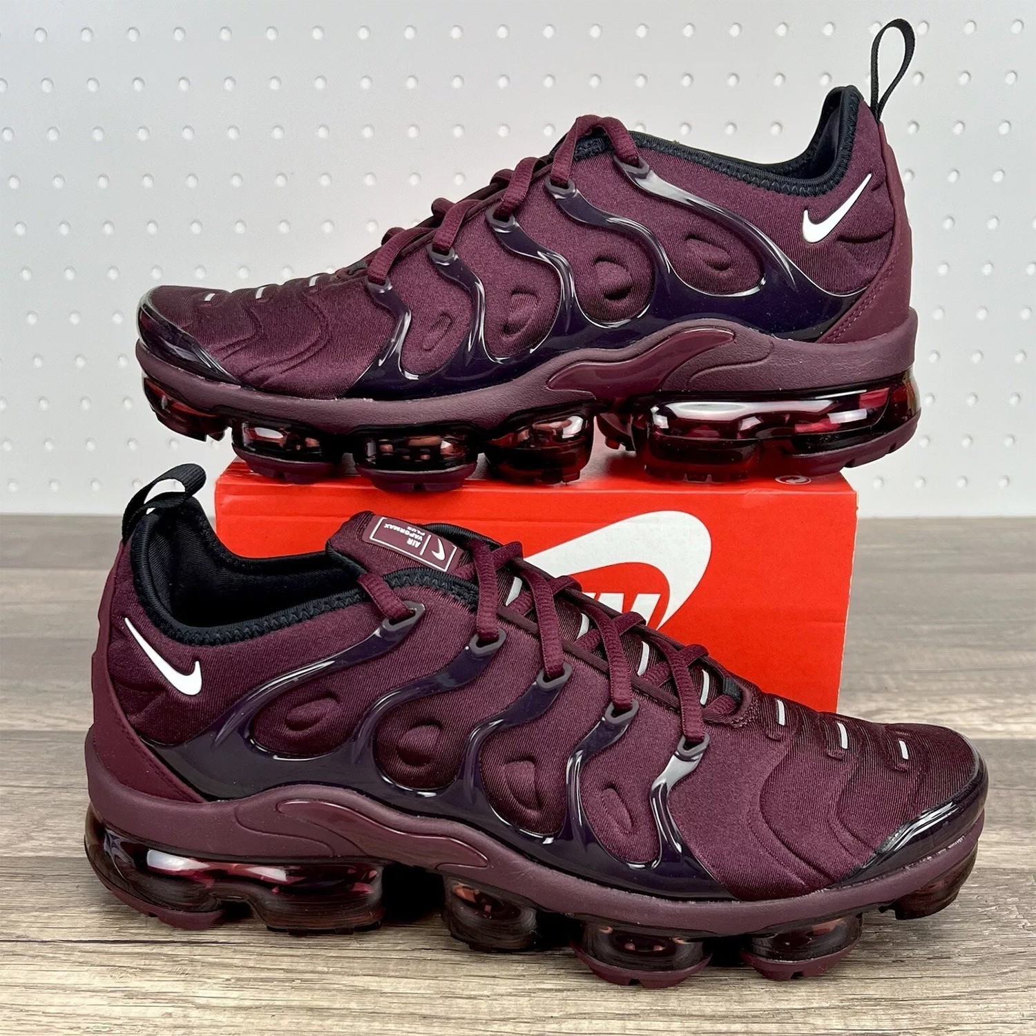 Nike Air VaporMax Plus Night Maroon Burgundy Red 【FN6850-681】Men’s Shoes
