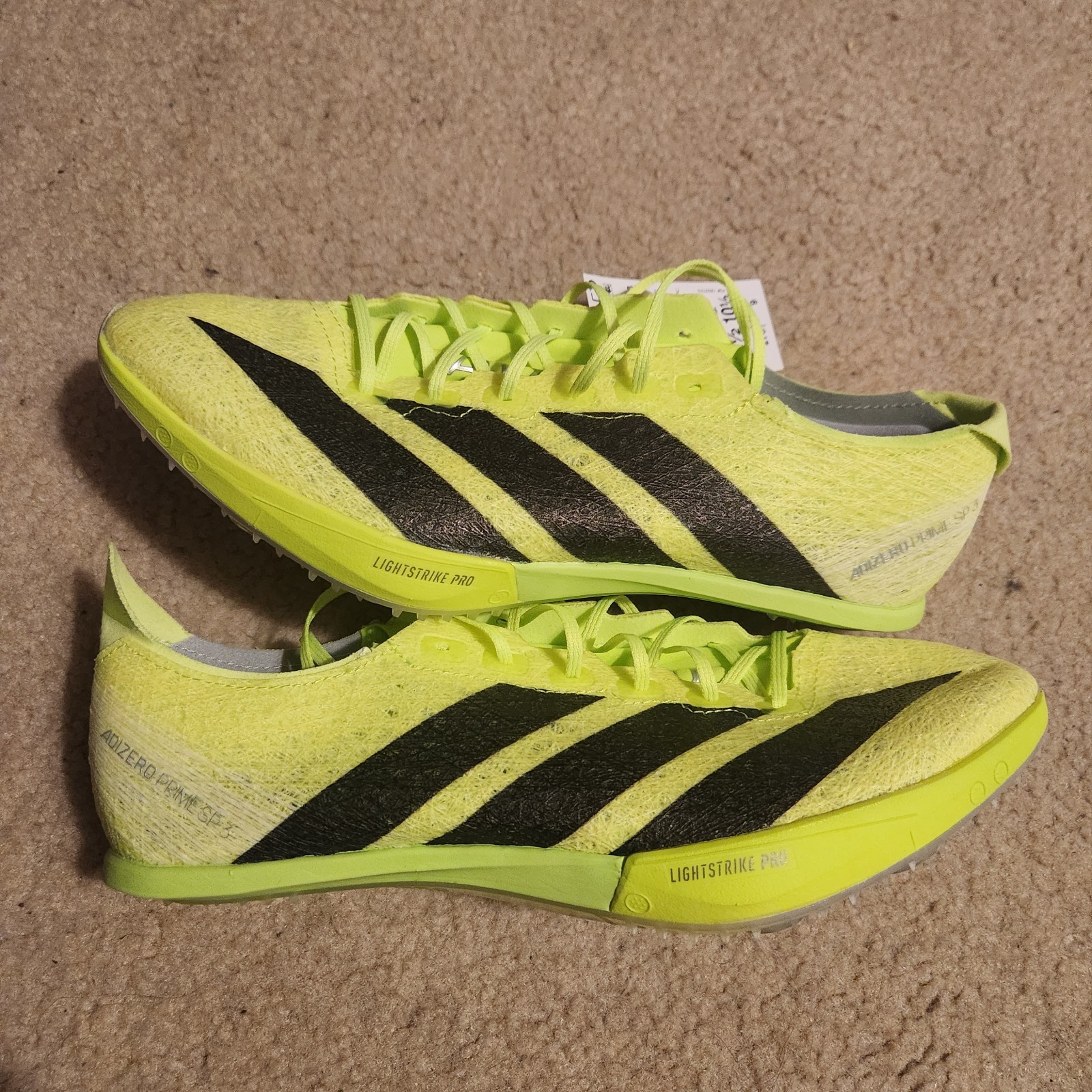adidas Mens Cleats Size 9.5 Adizero Prime SP 3 Strung Lucid Lemon Black IH5800
