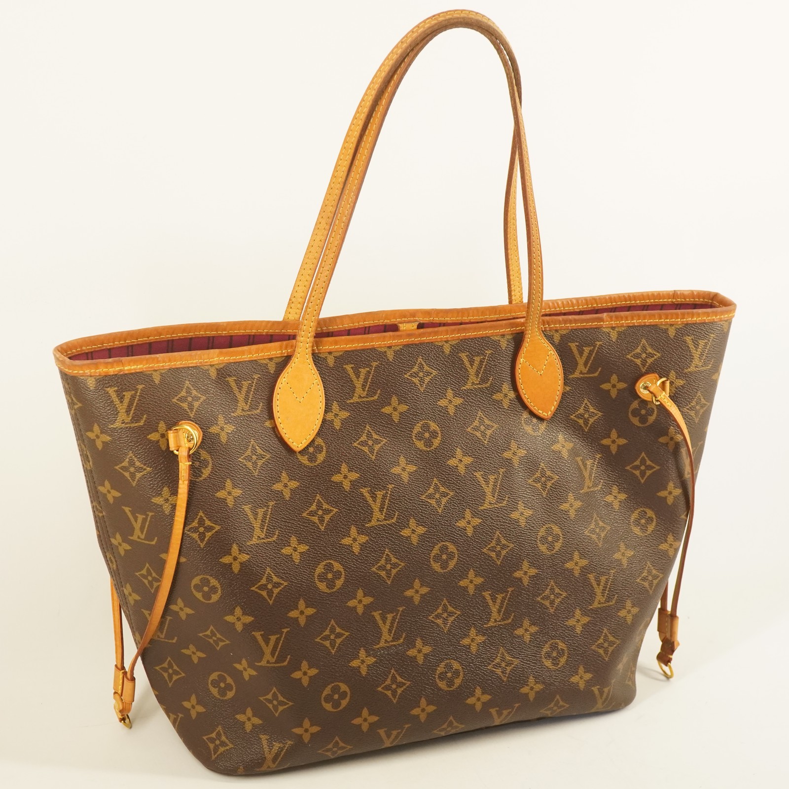 Louis Vuitton LV Monogram Neverfull MM Tote Bag, Fuchsia Interior – Free Ship US