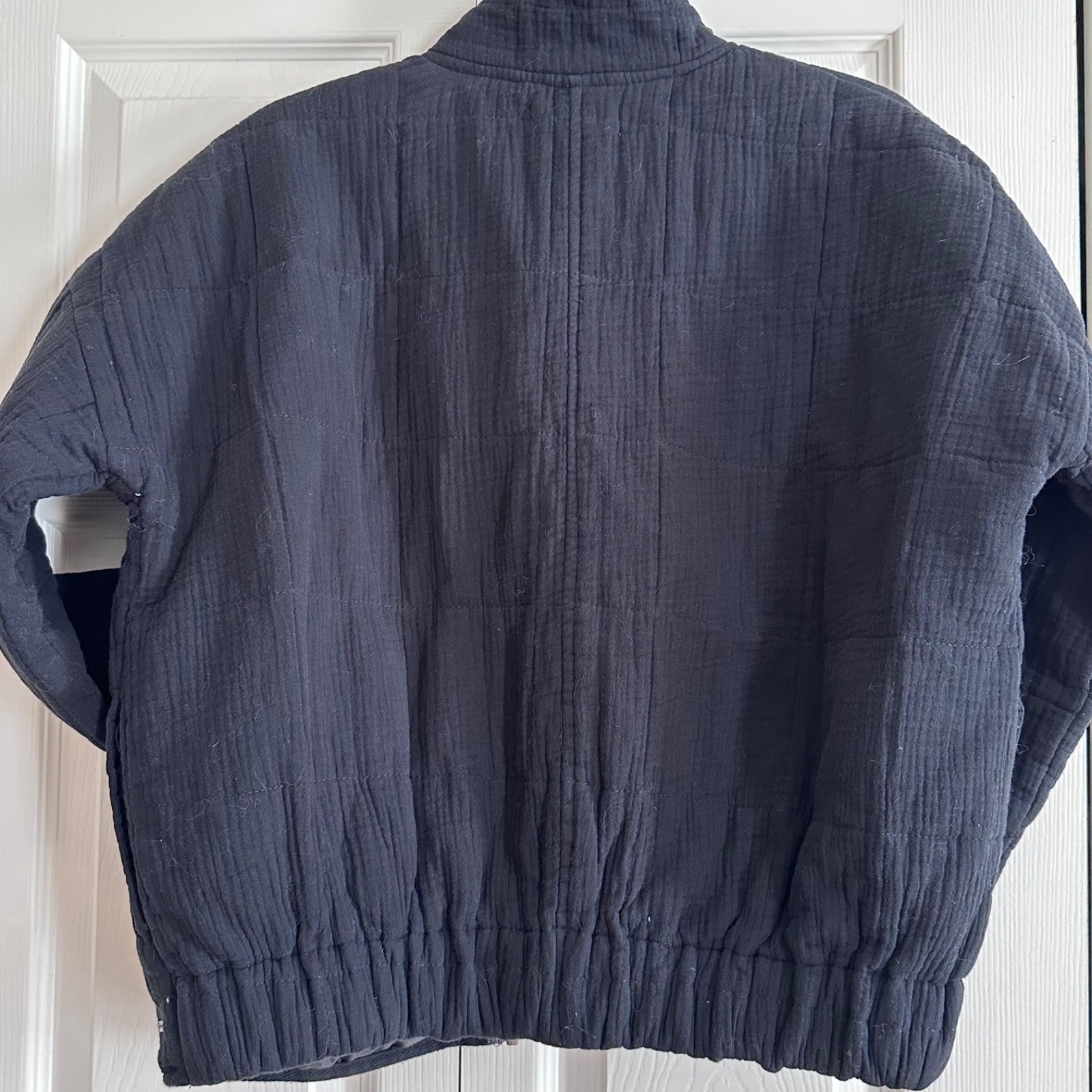 O’neill Womens Quilted Snap Zip Lined Jacket Black Size Extra Small