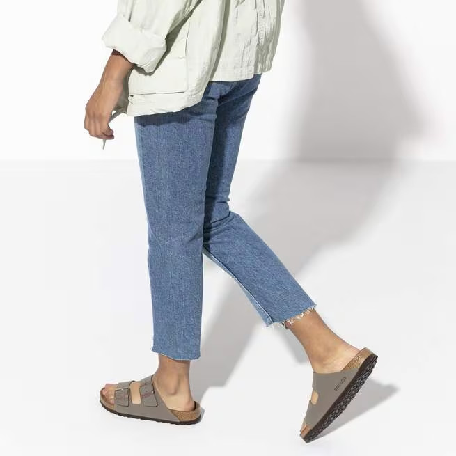 Birkenstock Arizona Stone Birko-Flor Leather Unisex EU37-45 Sandals