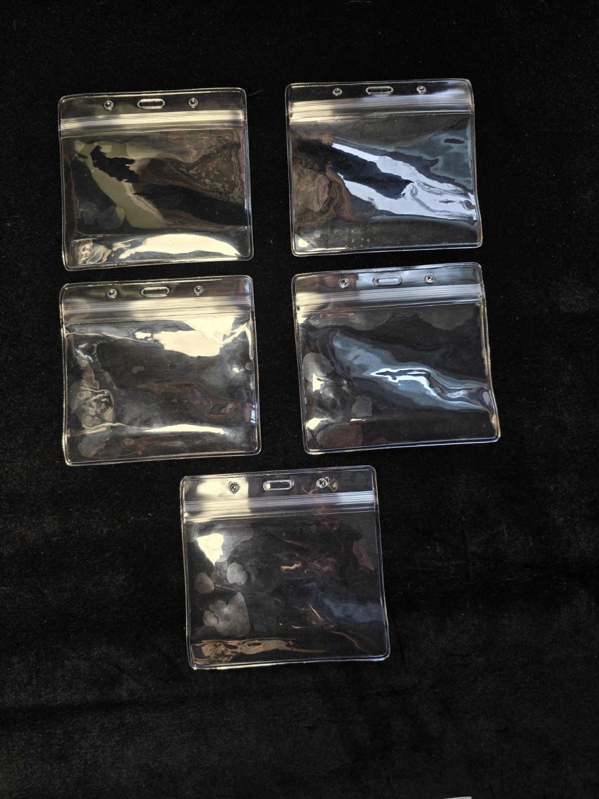 5 Pack- 4×3 Inches Horizontal Badge,Clear ID Card Holder Fishing/Hunting License