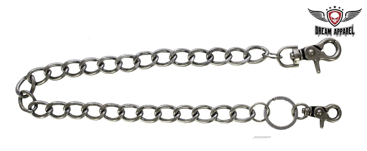 20″ Inches Gun Metal Motorcycle Biker Fashion Wallets, Keys Chain