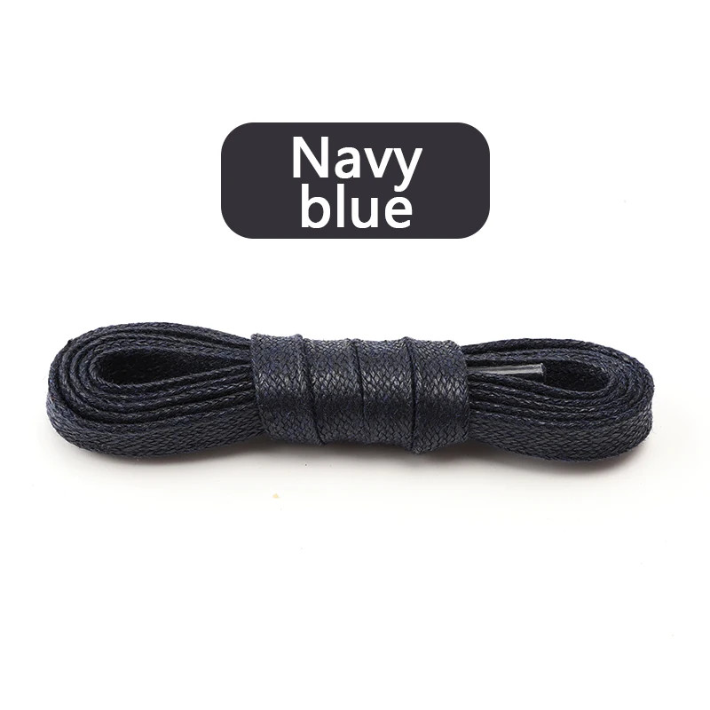 1 Pair Flat Shoelaces Waxed Cotton 0.8CM Width Waterproof Shoe Laces Unisex Boot