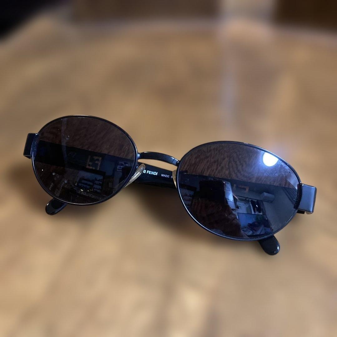 FENDI Sunglasses SL7160 53 Zucca Pattern, Made In Italy, Black