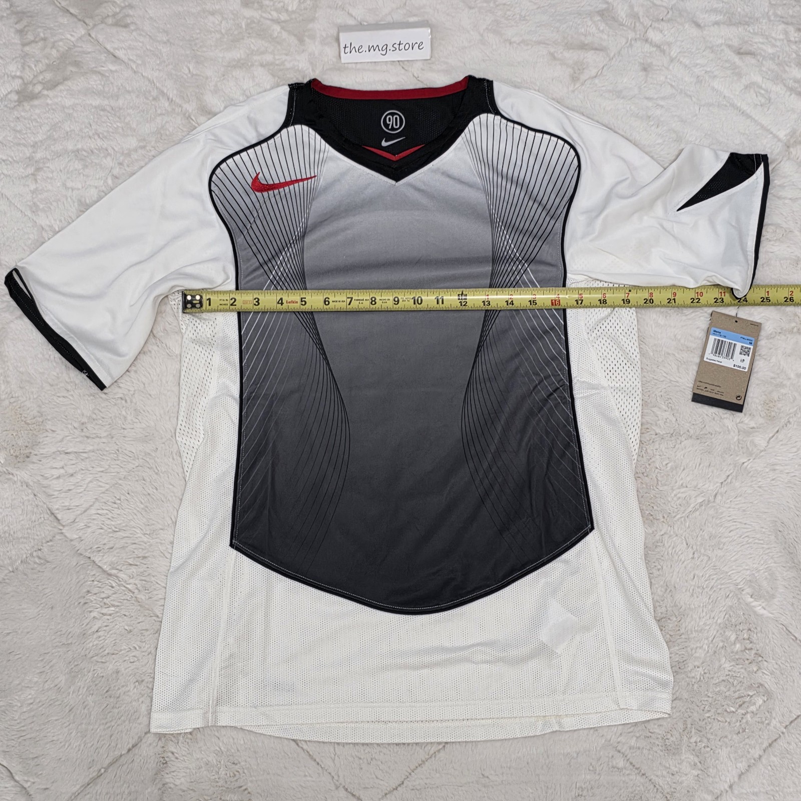 Nike Total 90 Dri-Fit Soccer Jersey White Loose-Fit Men’s Sz Medium HV1178-133