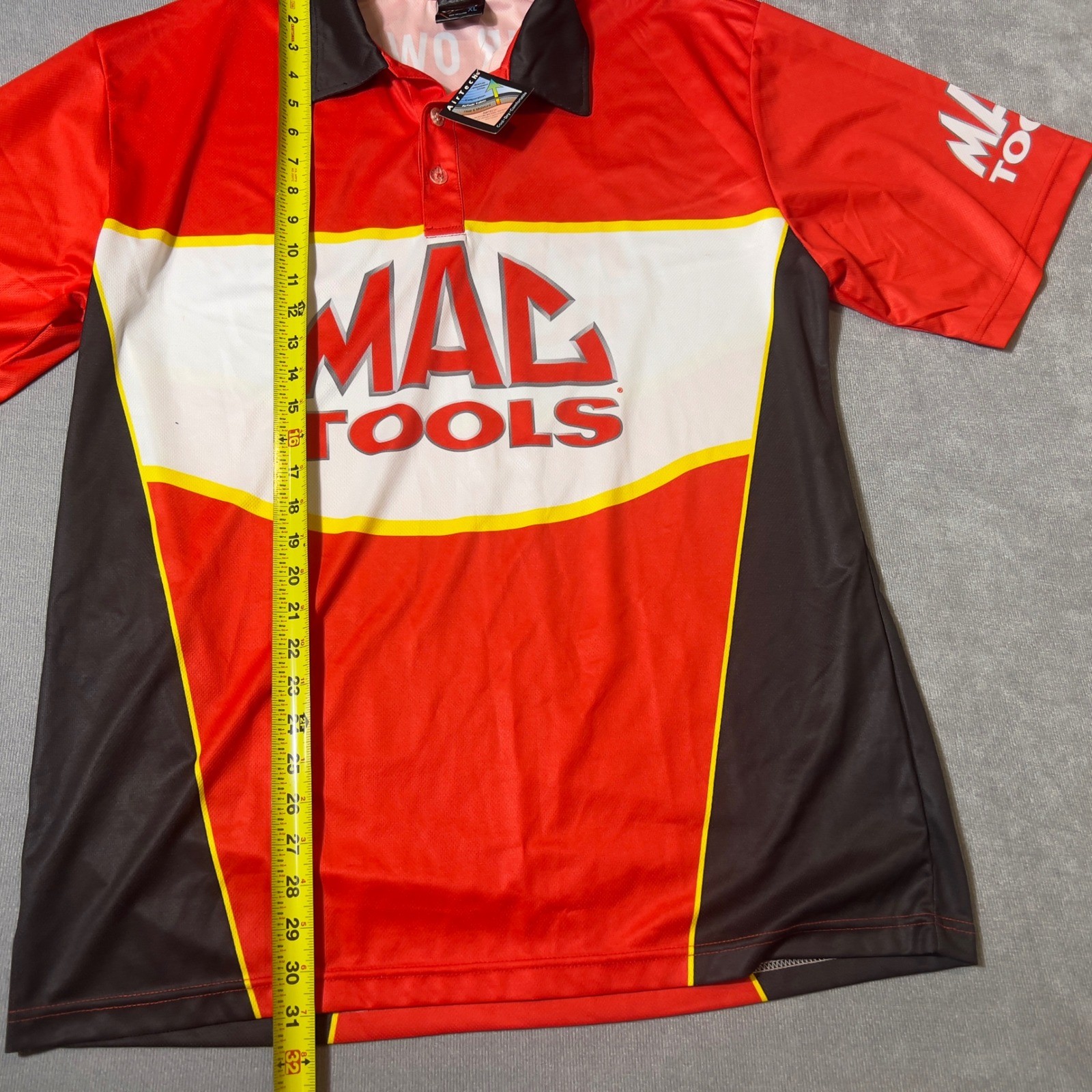 Mac Tools Vicci AirTech Red Black Polo Shirt Mens XL New With Tags Racing Work
