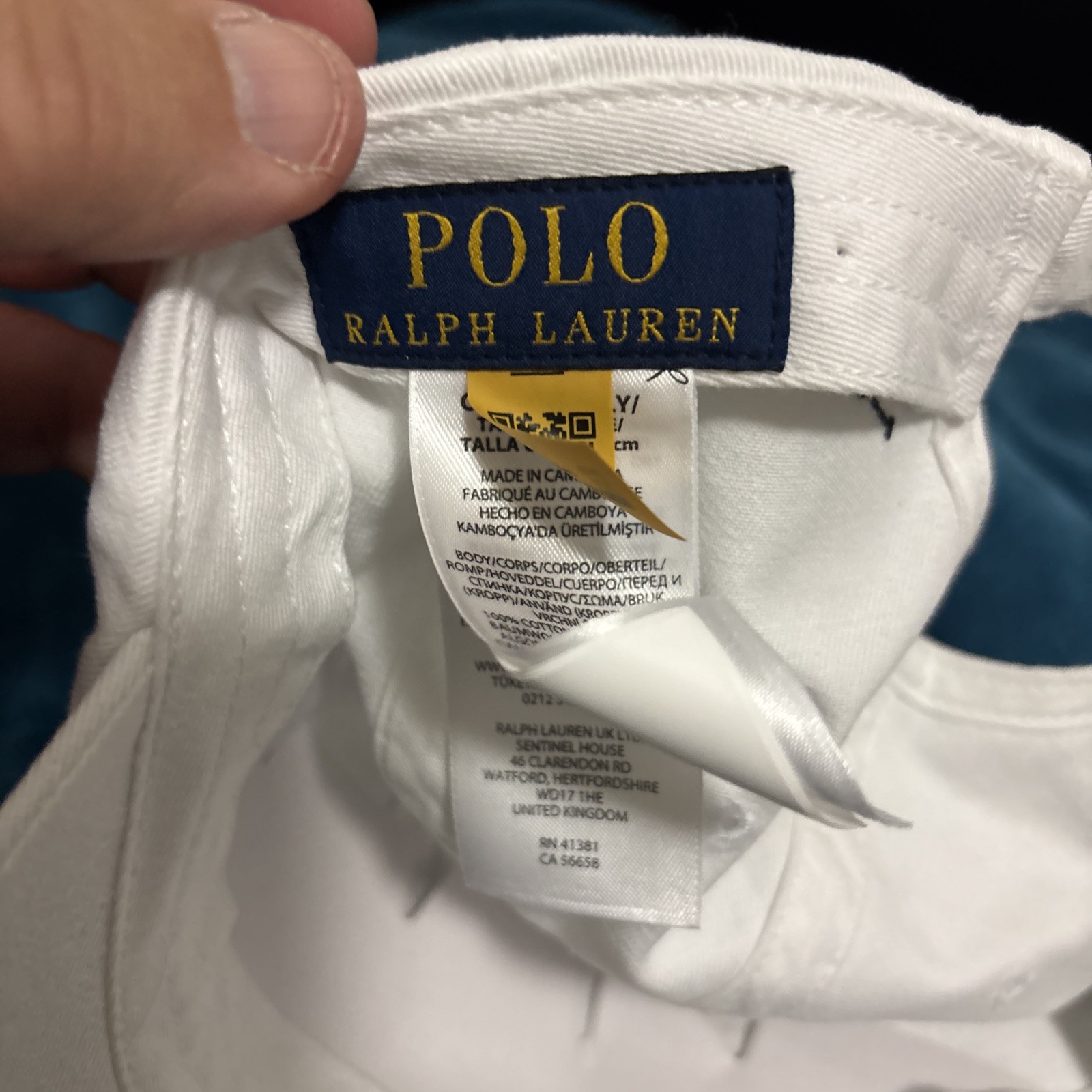 Polo Ralph Lauren White Twill Ball Cap Brand New Style Number: 100040367