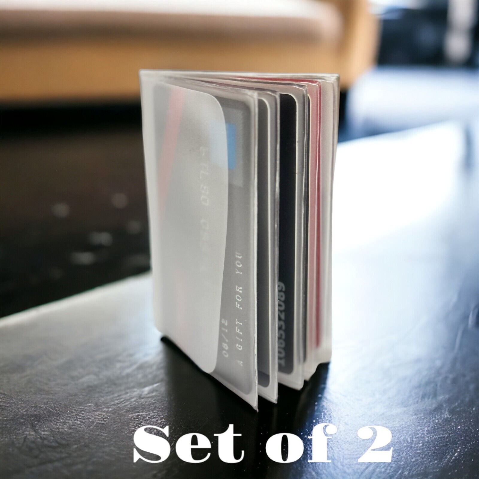 WALLET INSERT SET OF 2 PREMIUM QUALITY 6 PAGES CARD PICTURE HOLDER FREE SHIPPING