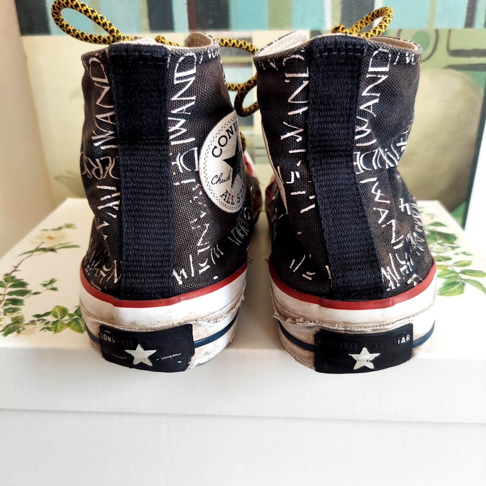 Converse J.W. Anderson Chuck 70 High Top Grid Text Black/White Sneaker 160807C