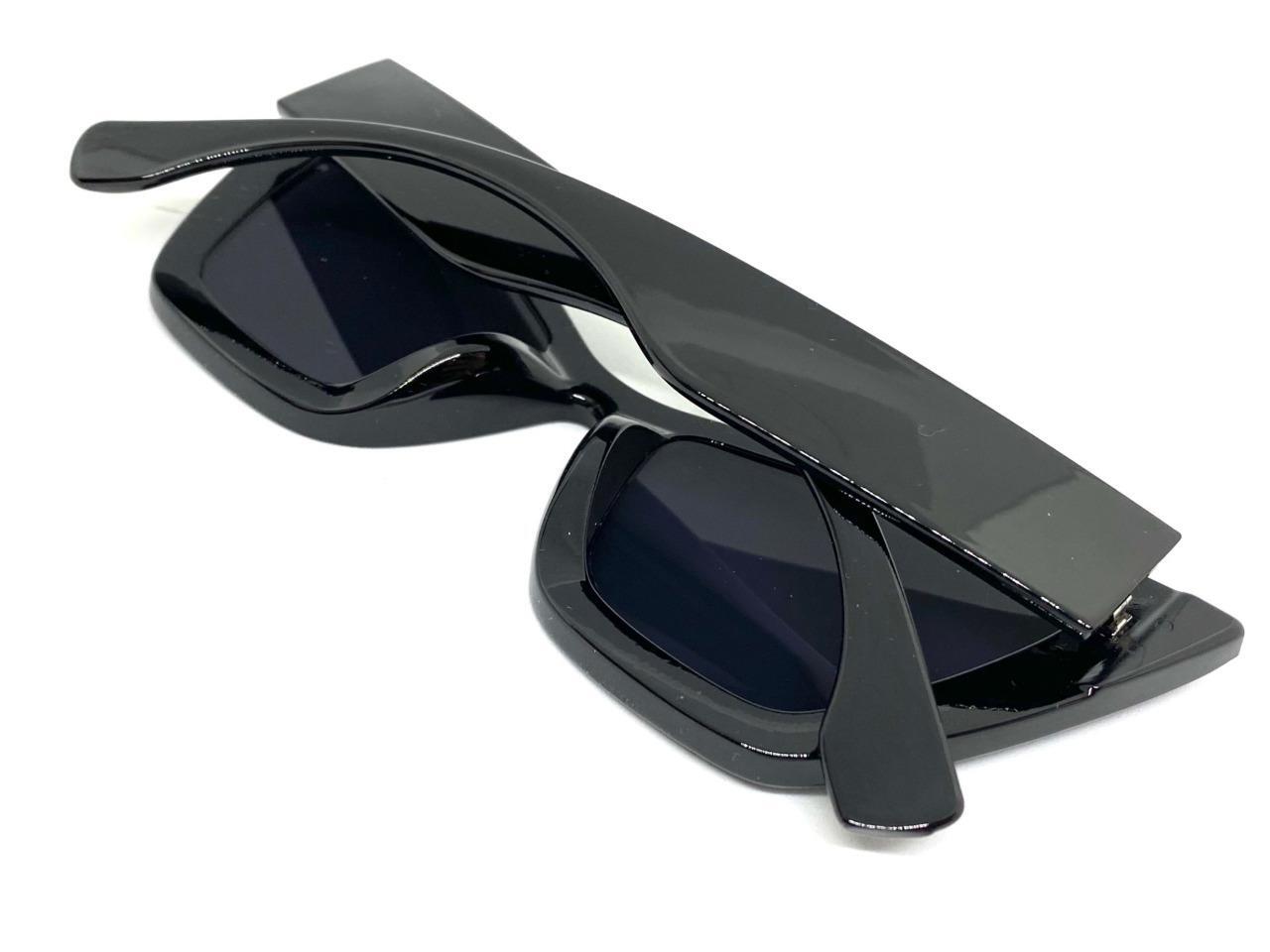 OVERSIZED Exaggerated Classy Elegant Modern Retro Cat Eye SUNGLASSES Black Frame