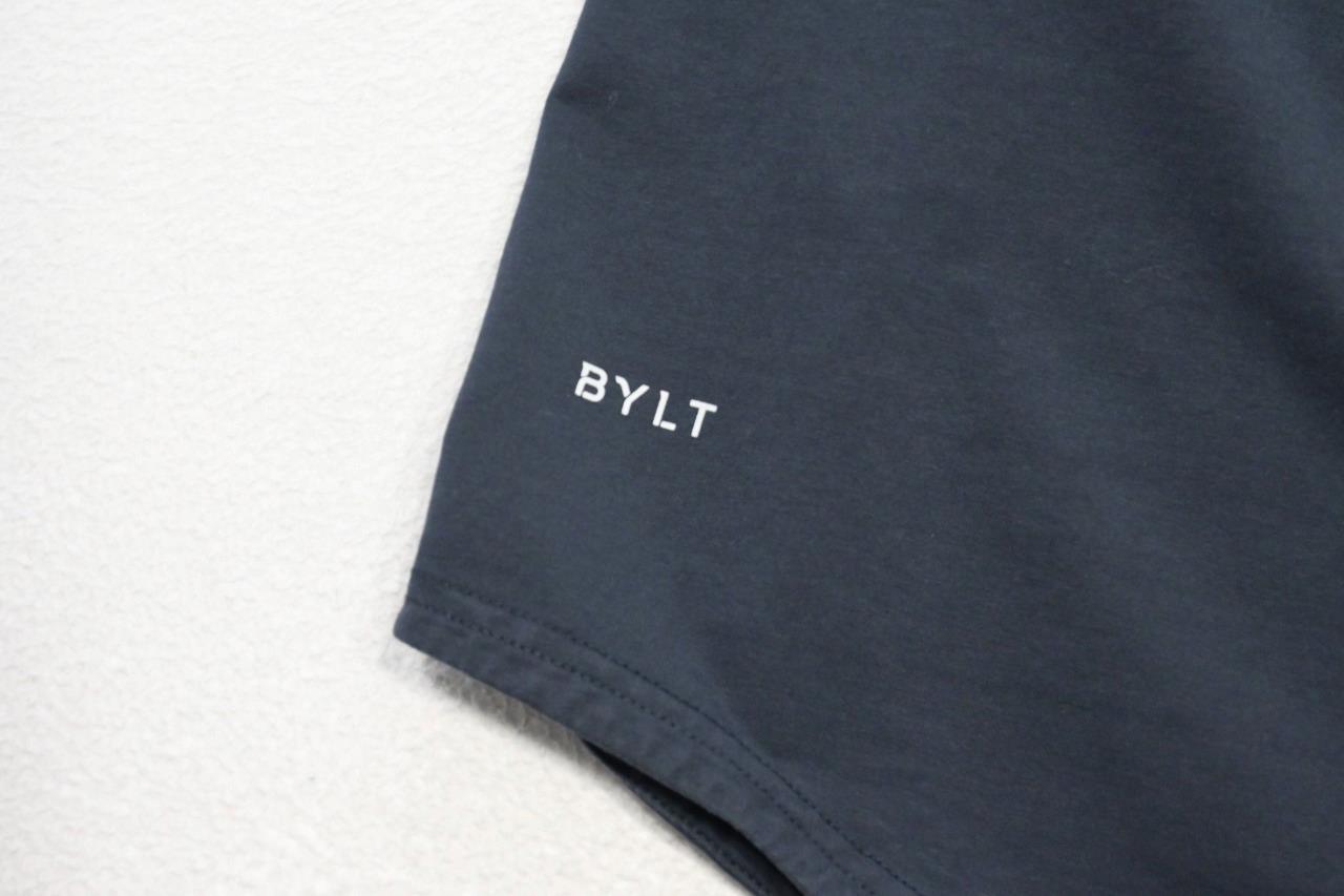 Bylt Drop Cut Lux Gym Shirt Short Sleeve Atheltic Tee Black Mens Size Medium