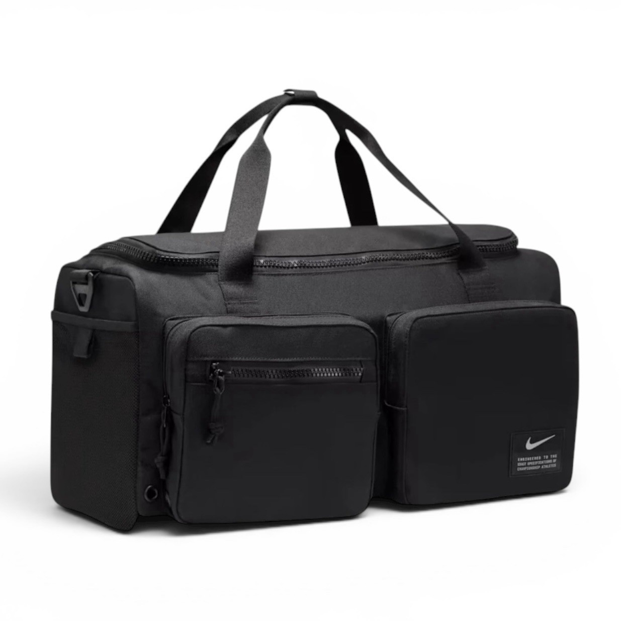 Nike Utility Power Duffel Bag, Rare Iconic MaxAir Shoulder Strap, Black, 51L NWT