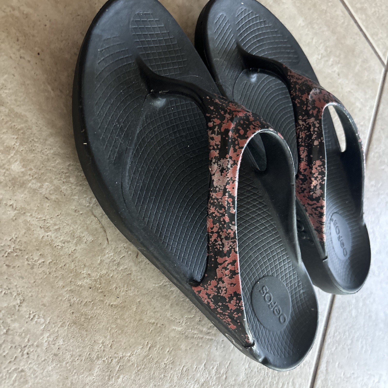 OOFOS OOlala Ltd Edition Bellini Splash Recovery Flip Flop Thong Sandal Women 10