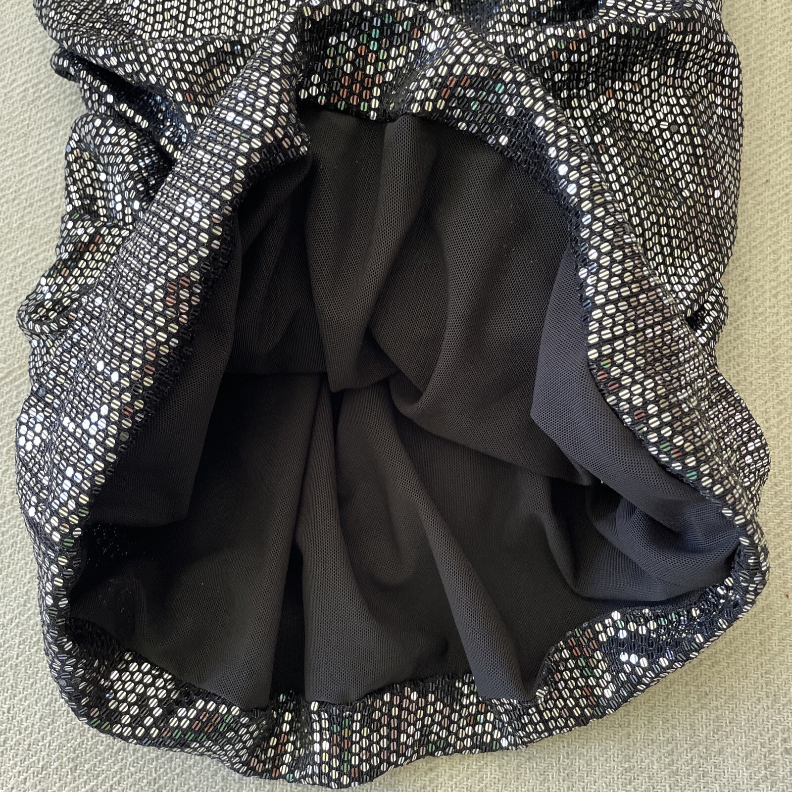 ba&sh Maelle Metallic Dot Sequin Ruched Strapless Mini Dress, New, Size XS $345