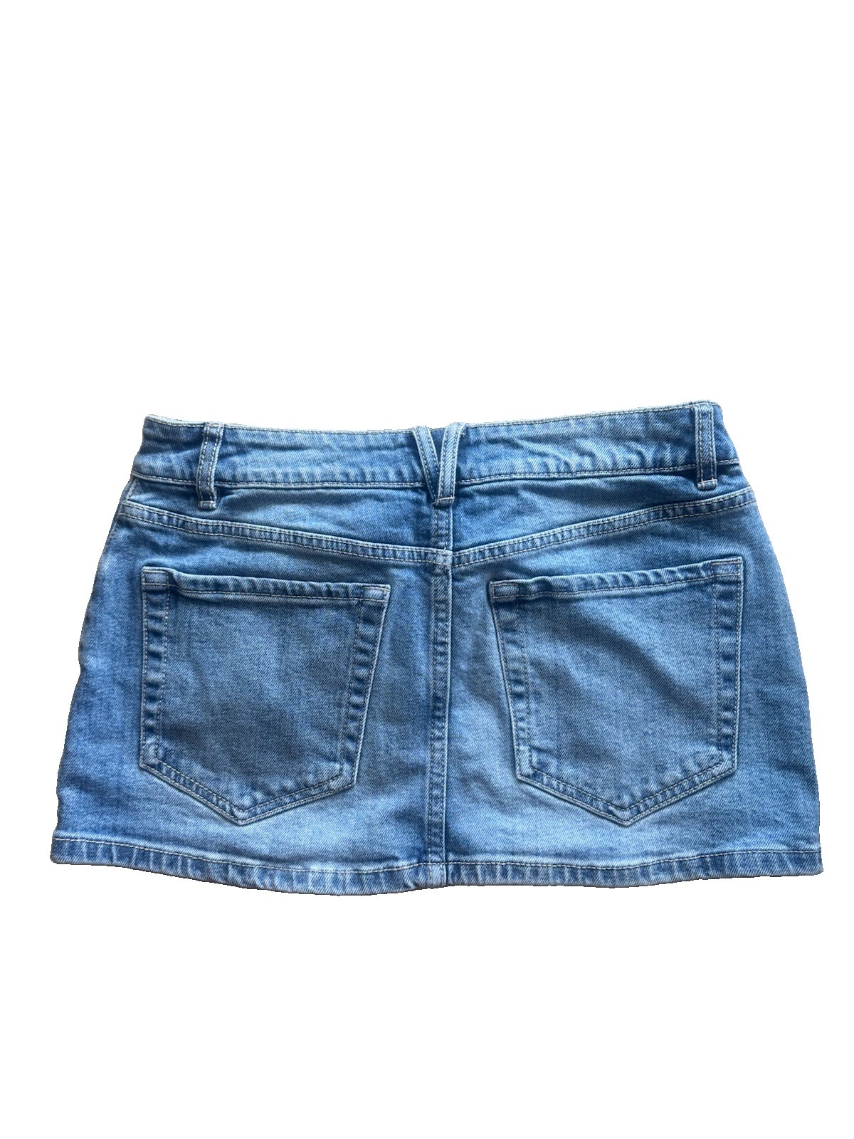 Garage Denim Women’s Blue Mini Jean Skirt/Skort XS Y2K Stretch Low Rise Pockets