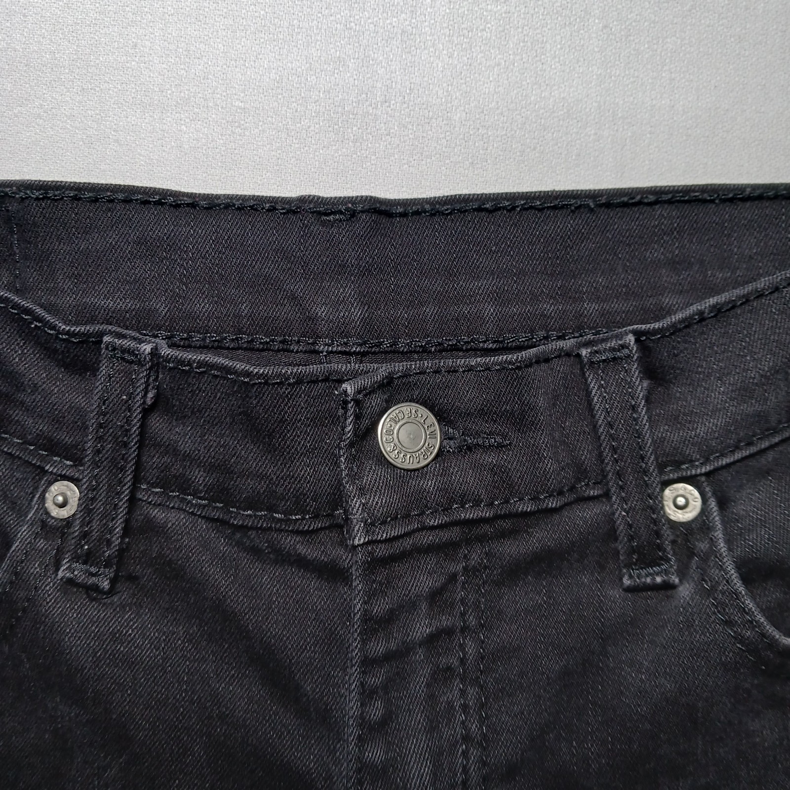 Levi’s 502 Mens Regular Tapered Fit Jeans 30X30 Black Wash Denim Stretch