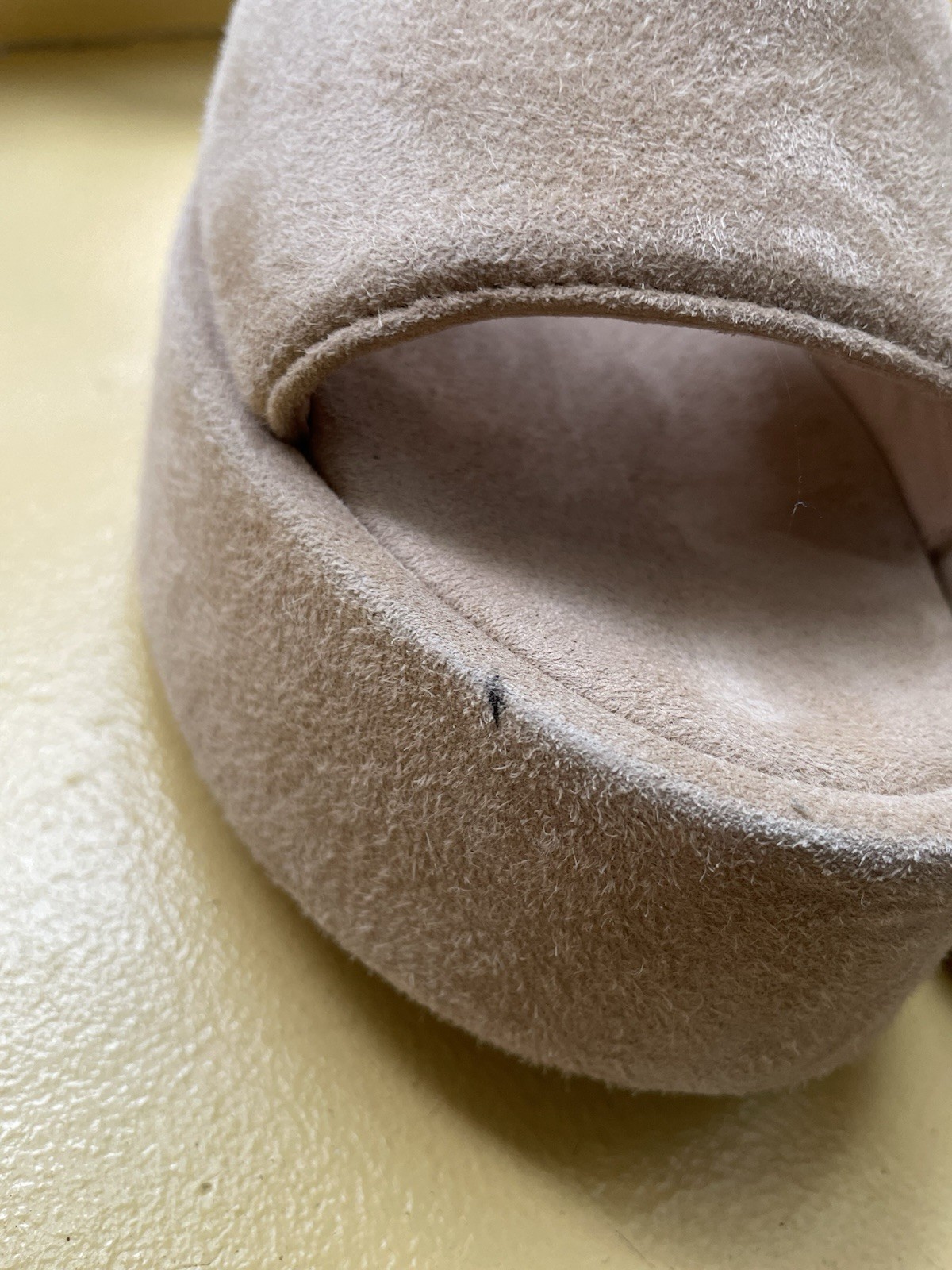 LA CANADIENNE Kyrie Platform Suede Sandals in Sand EU 37 / US 7 Made in Italy