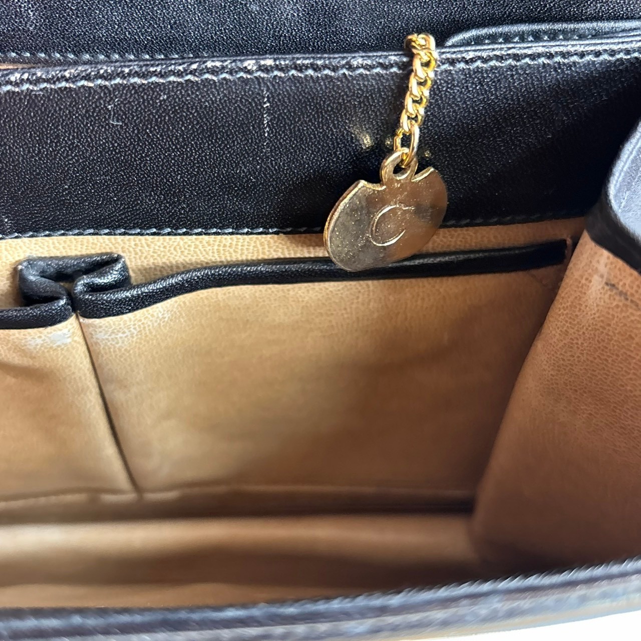 CELINE Shoulder Bag Horse Carriage Calf Leather Authentic