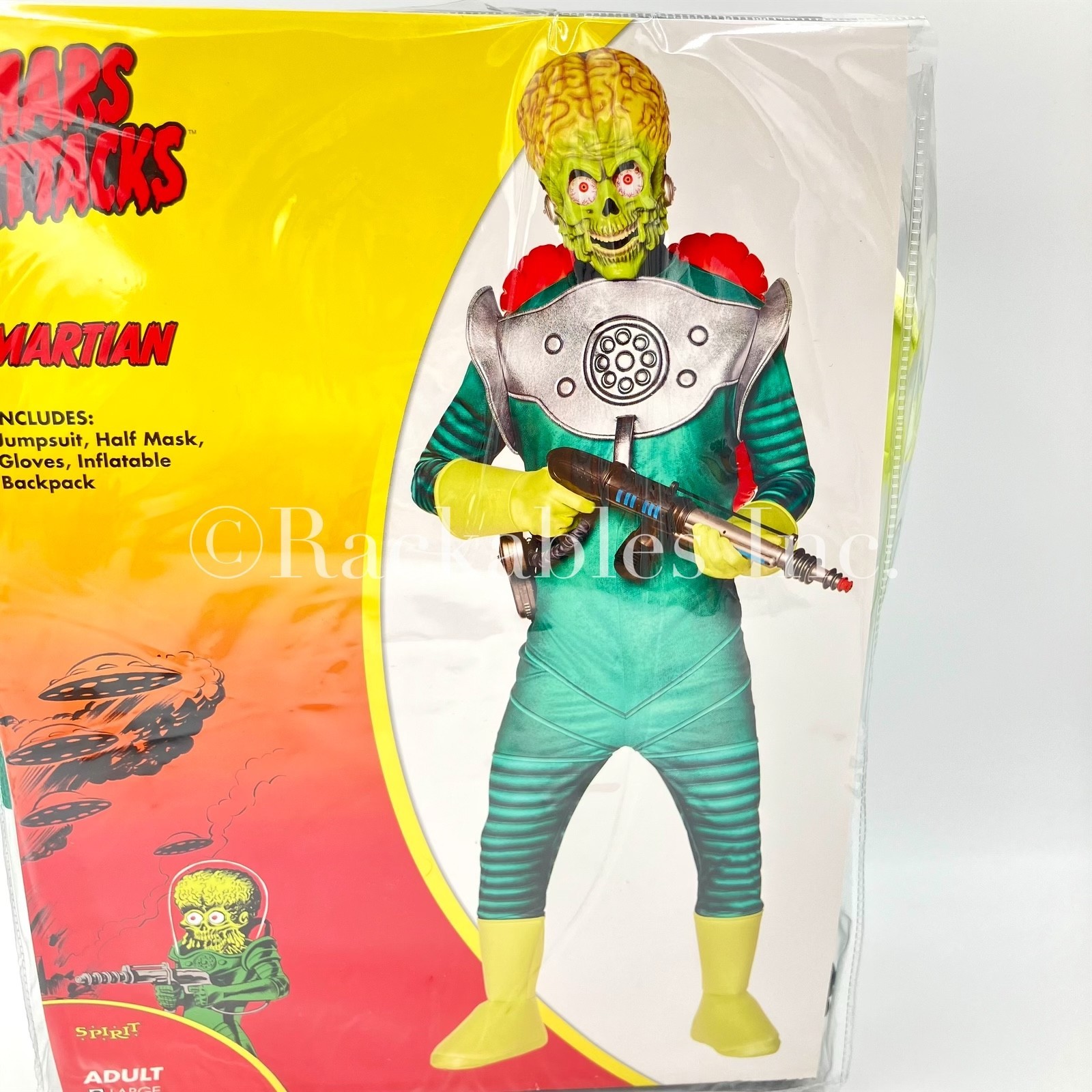 01751205 Spirit Halloween Adult Martian Jumpsuit Costume Mars Attacks Sizes Vary