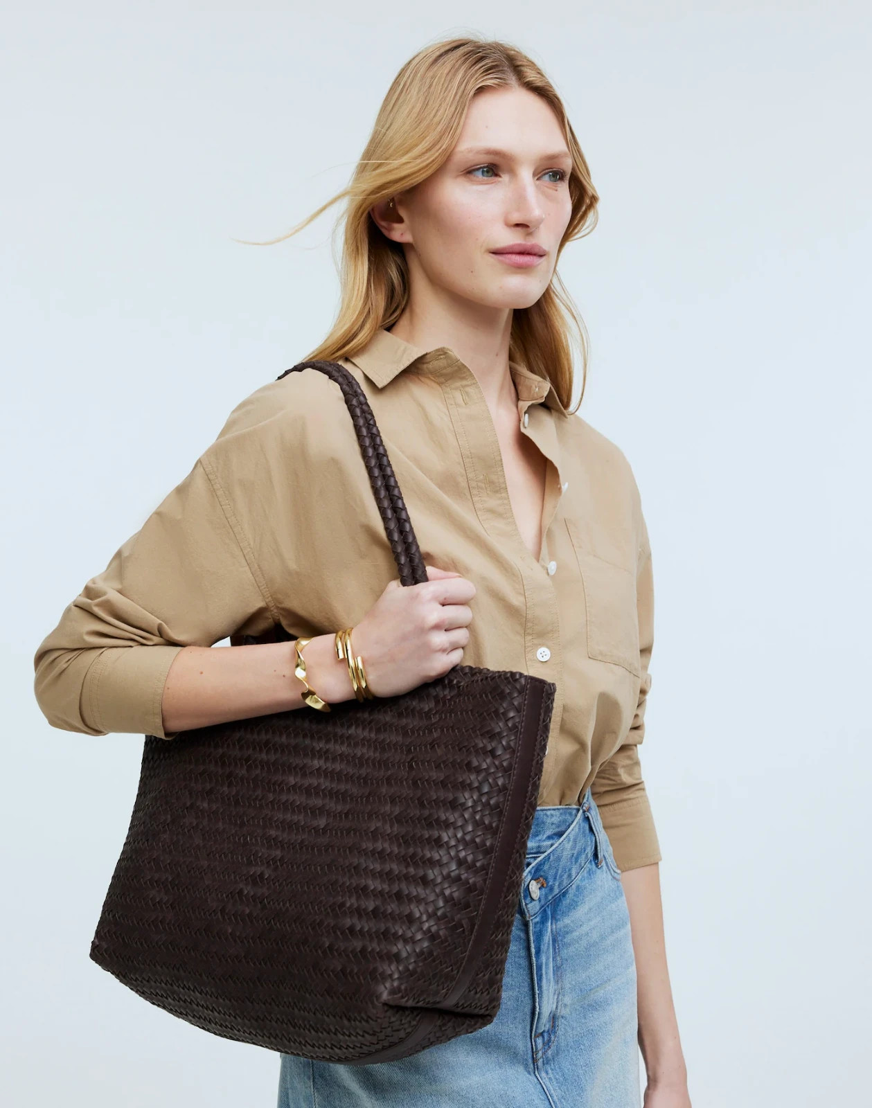Madewell Signature Woven Leather Tote Bag