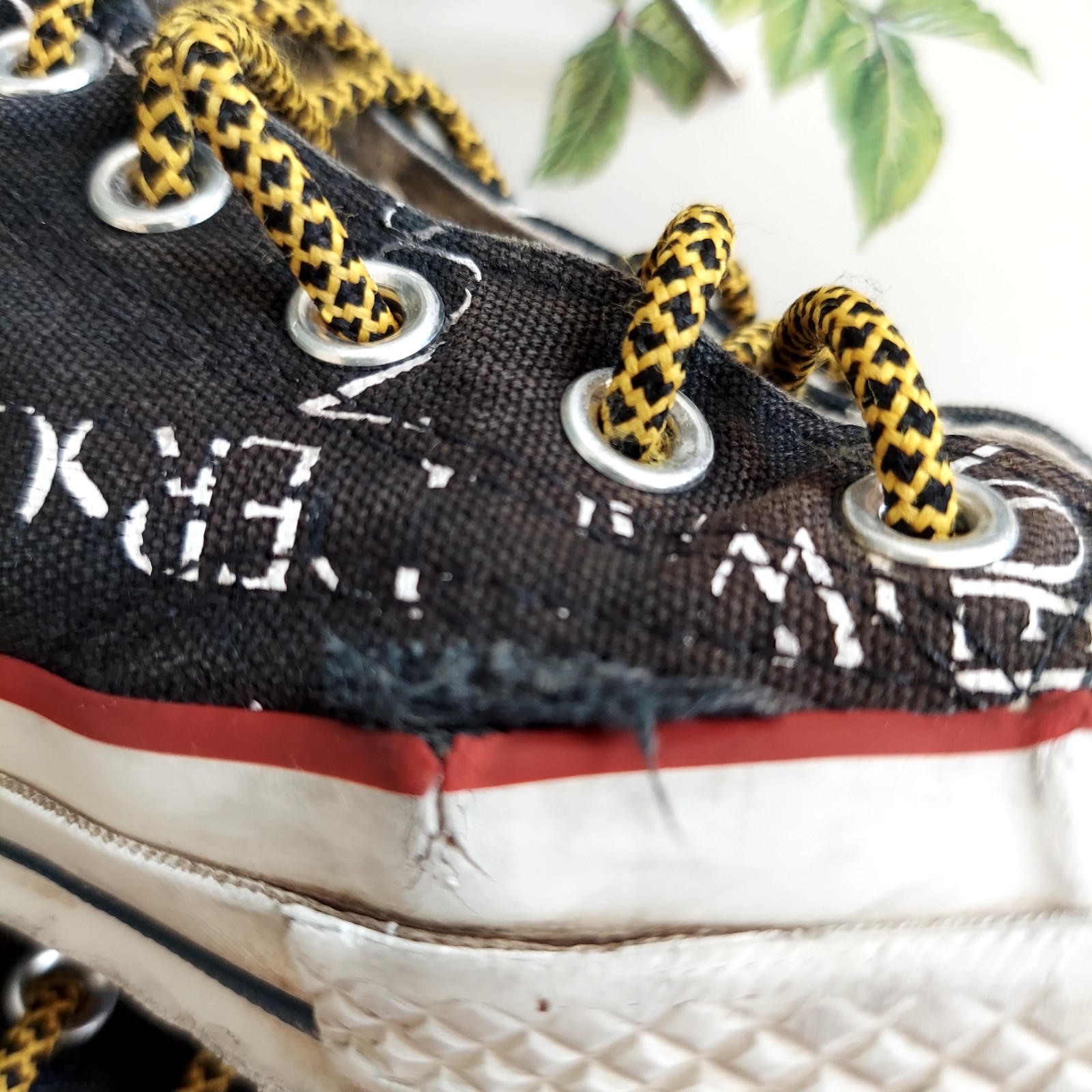Converse J.W. Anderson Chuck 70 High Top Grid Text Black/White Sneaker 160807C
