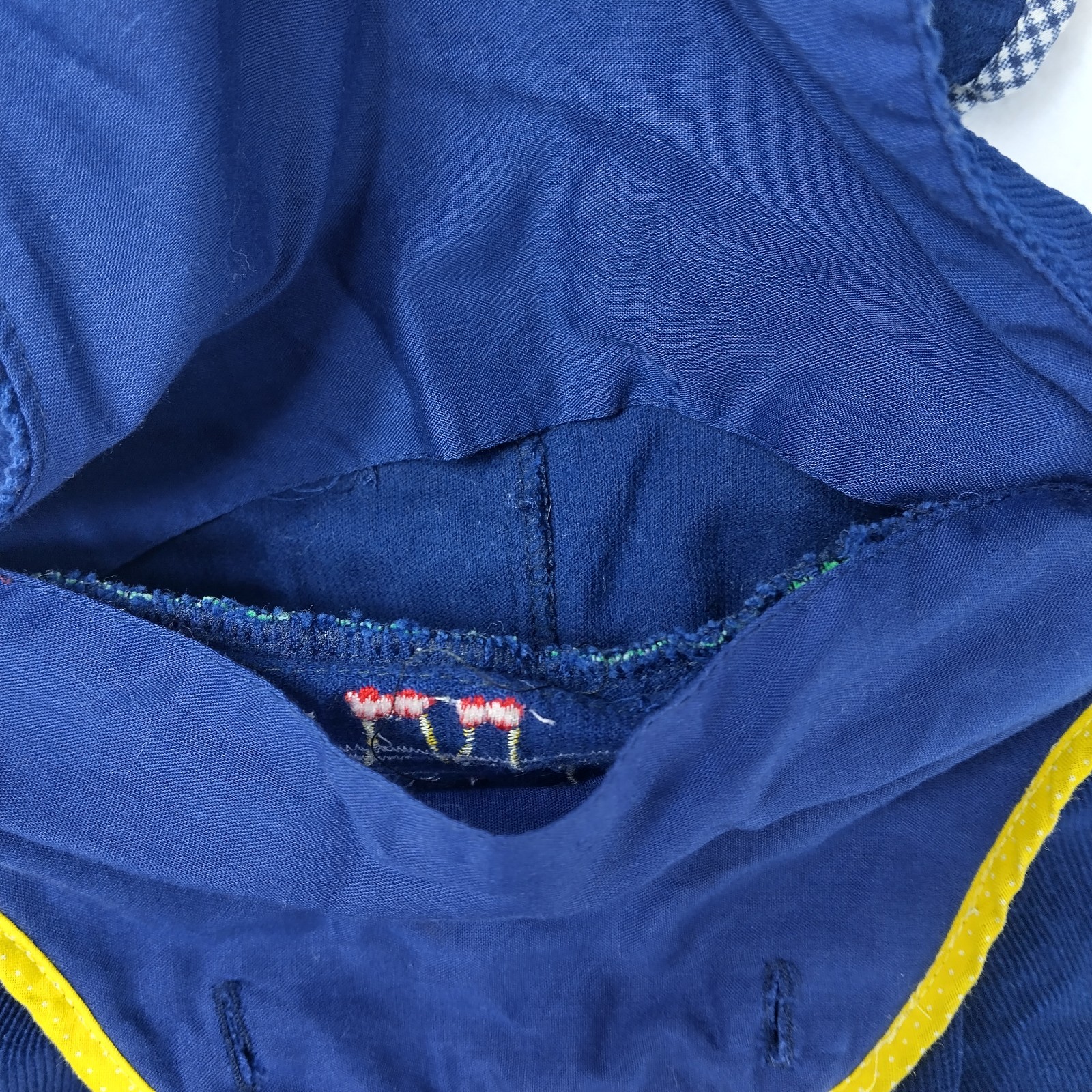 Vintage Overalls Blue Corduroy -12 Months- Snap Legs Farm Animals