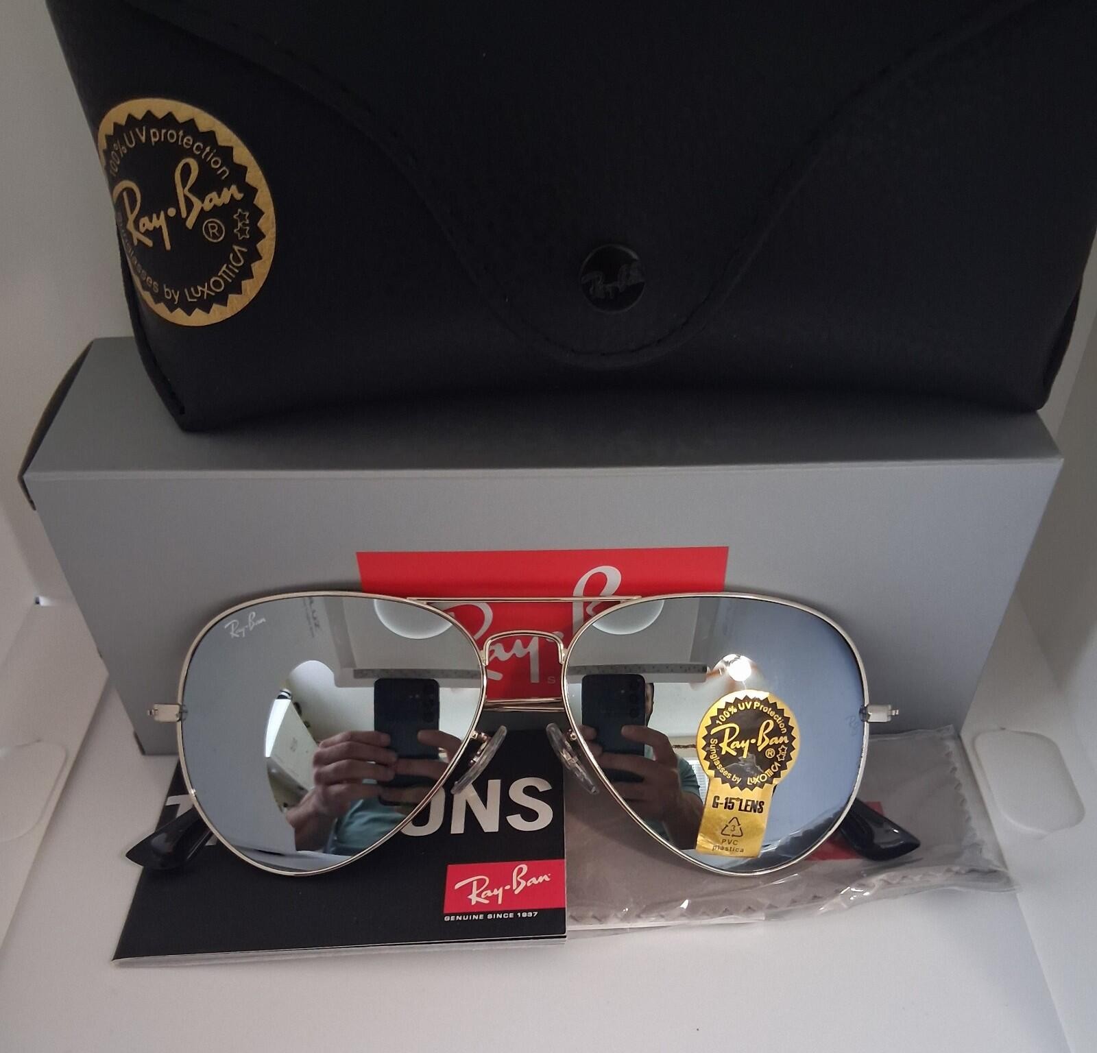 Ray-Ban RB3025 Mirrored Silver Frame 58mm Sunglasses