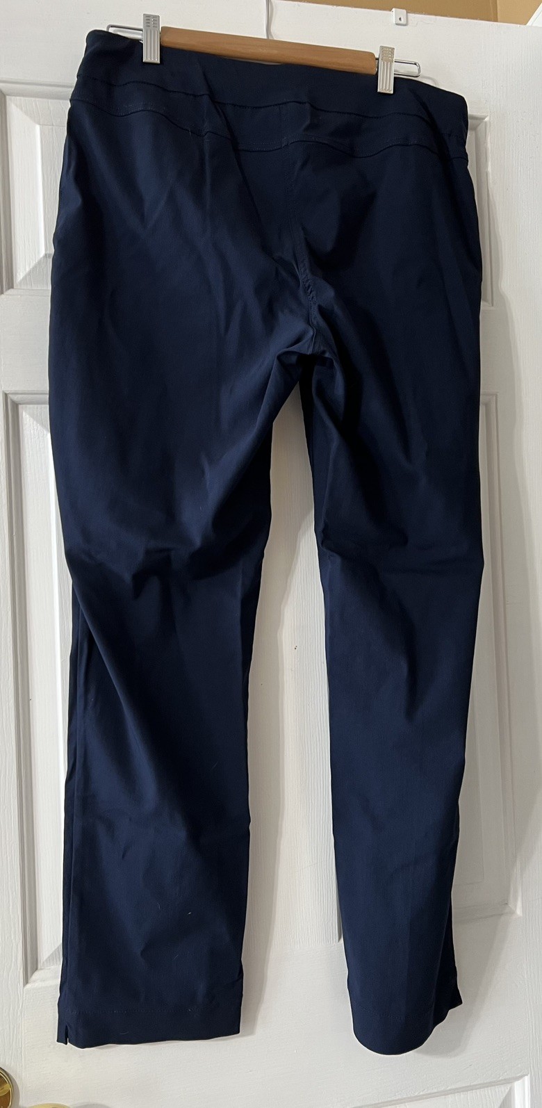 Slim-Sation by Multiples Navy Pull-On Stretch Straight Leg Pants Sz 14