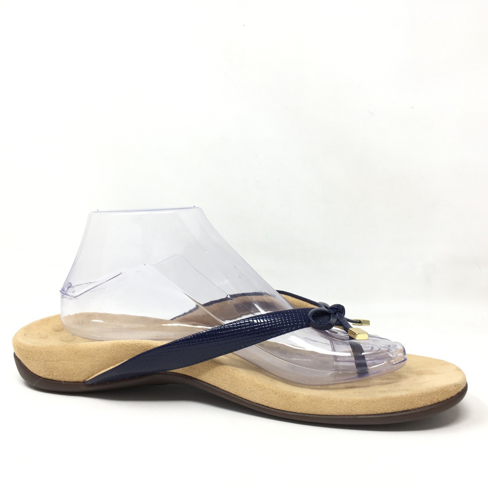 Vionic Bella II Flip Flops Sandals Shoes Womens Size 11 Blue Lizard Orthotic