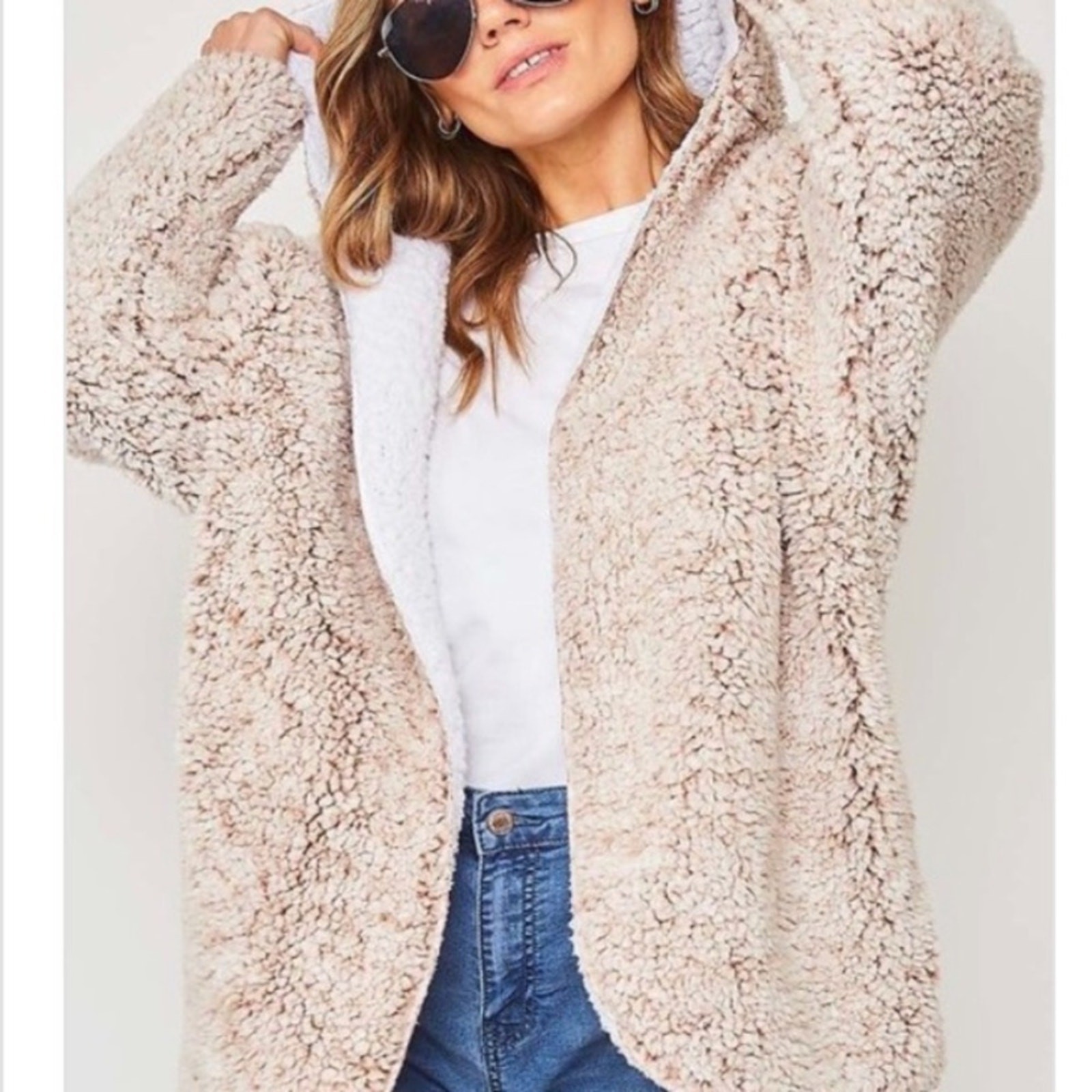 Reversible Cozy Plush sherpa jacket NEW