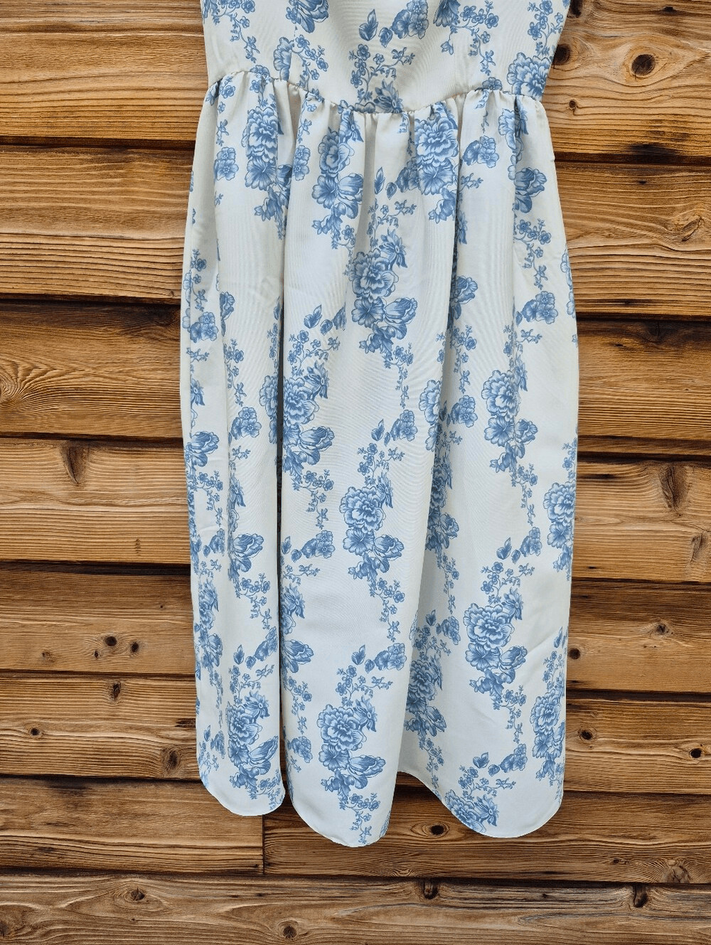 Sachin & Babi Blaine Blue Taffeta Square-Neck Midi Dress Size 6