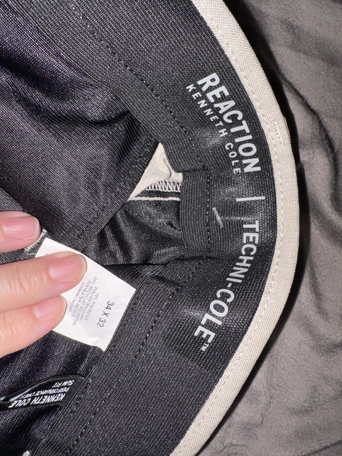 Kenneth Cole Reaction Techni-Cole Men’s Performance Khaki Pants 34×32 Slim Fit